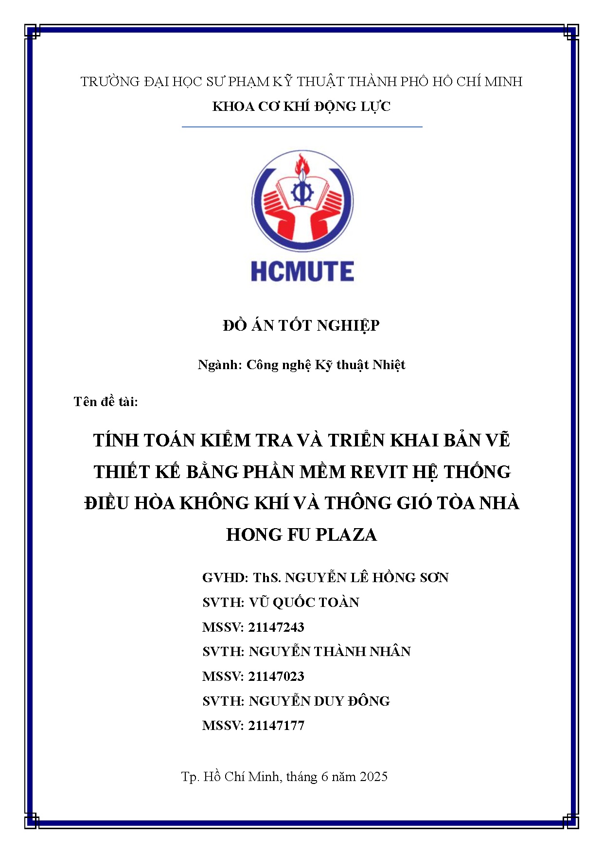 Đồ án tốt nghiệp - Tính toán kiểm tra và triển khai bản vẽ thiết B P M R H T Đ H K K V T G T N H F P