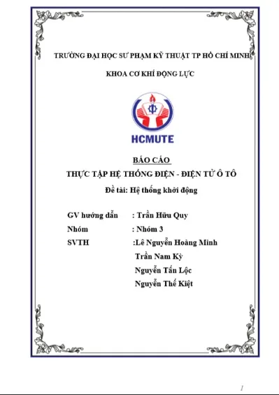 Báo cáo hệ thống khởi động