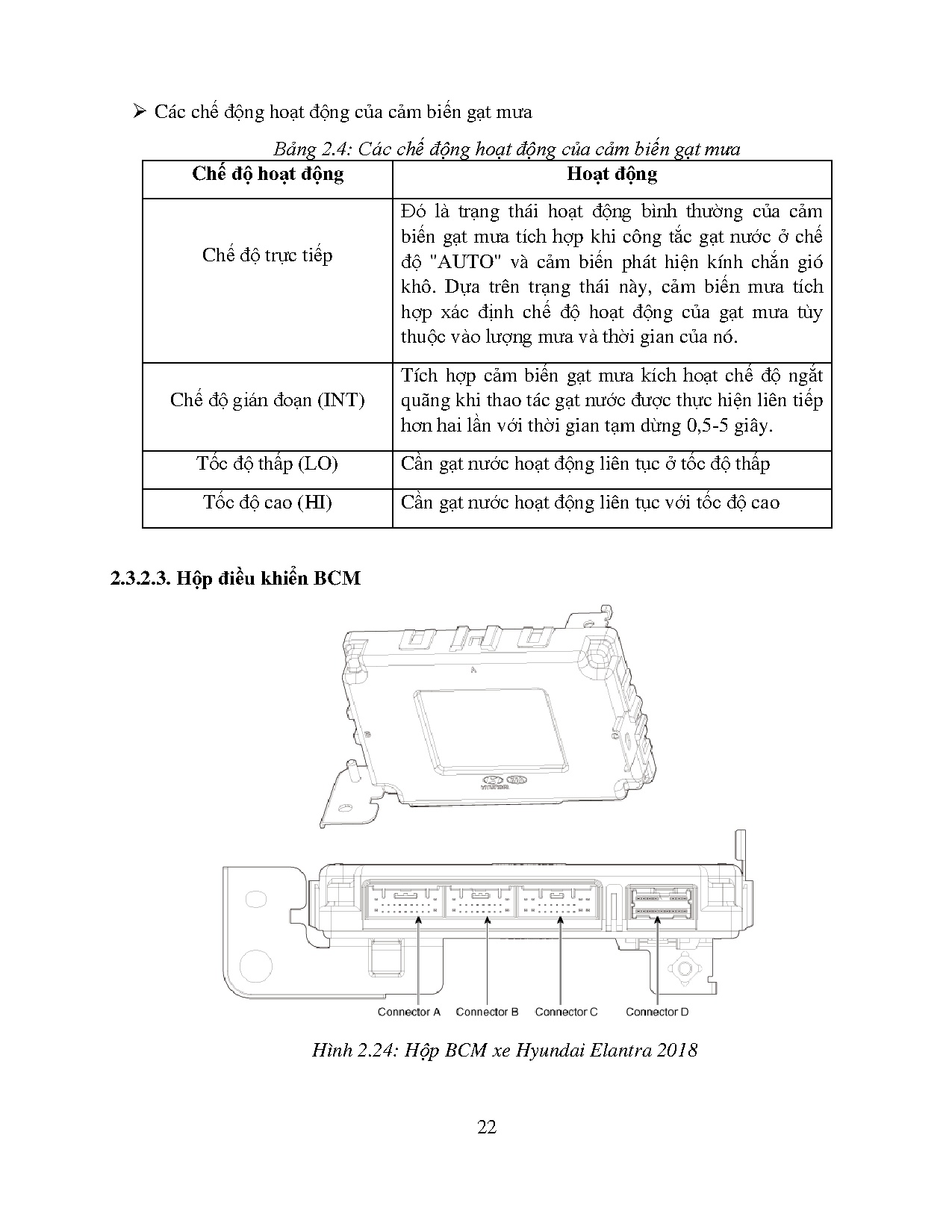 Đồ án tốt nghiệp - Thiết kế, xây dựng mô hình hệ thống gạt mưa tự động trên Ô tô - Trang 39