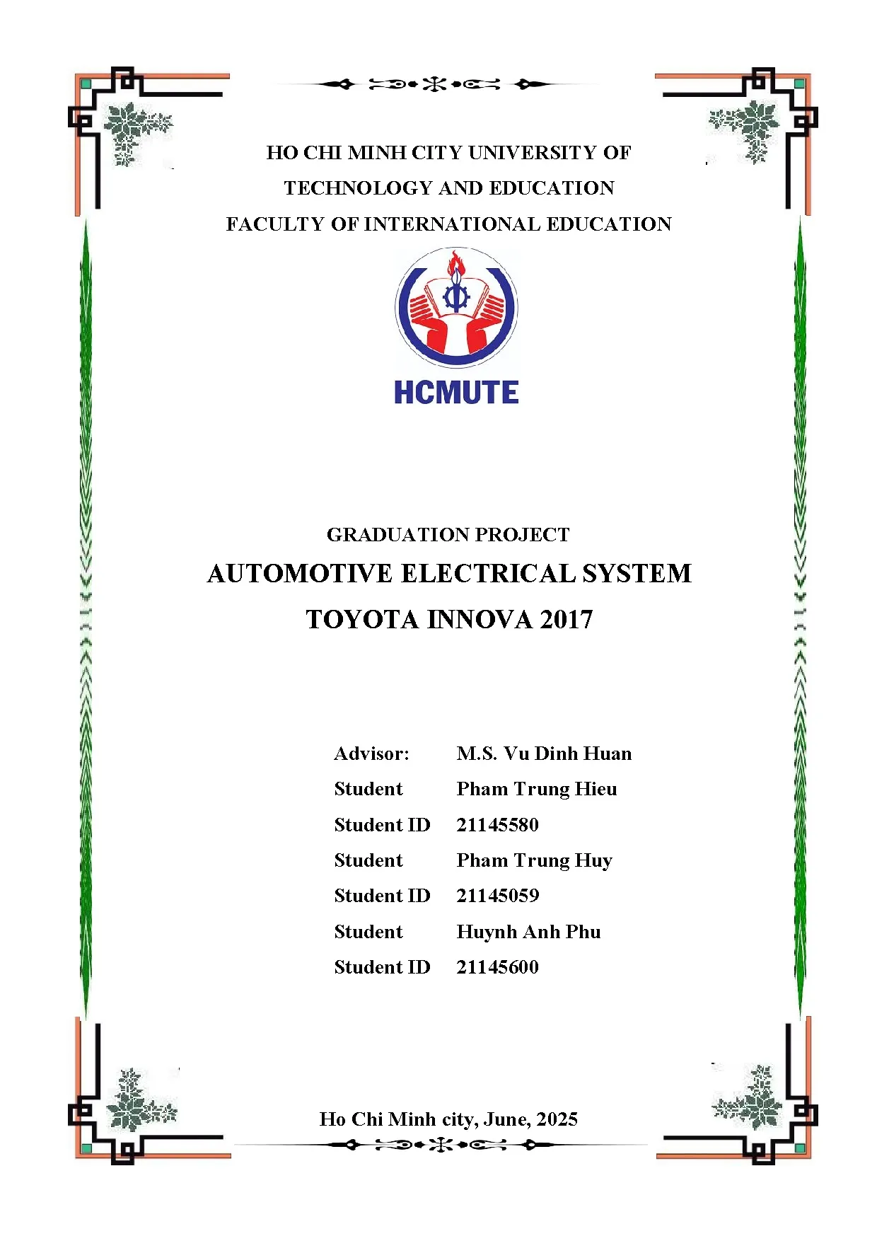 Đồ án tốt nghiệp - Automotive electrical system Toyota Innova 2017 - Trang 2