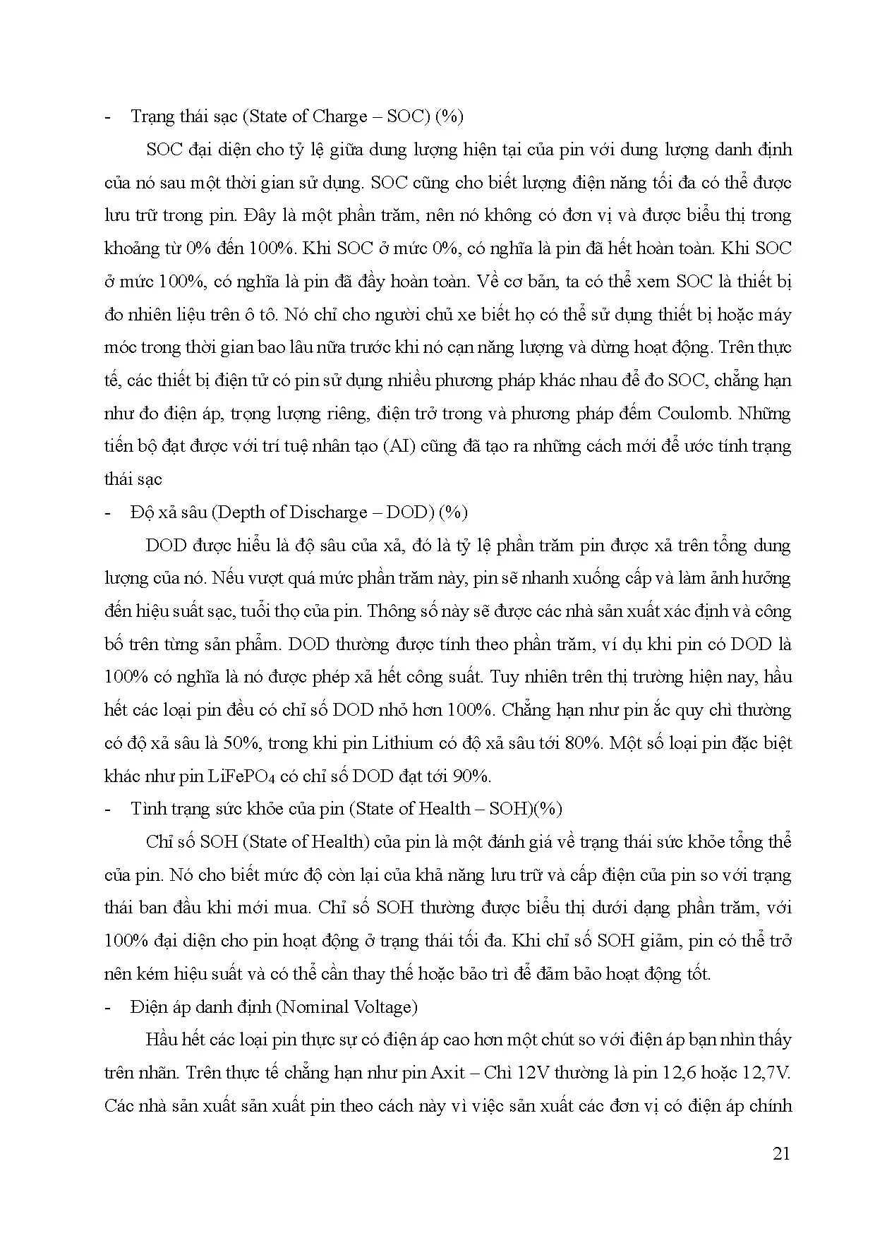 Đồ án tốt nghiệp - Thiết kế và mô phỏng hệ thống pin trên ô tô điện bằng phần mềm Matlab/Simulin - Trang 40
