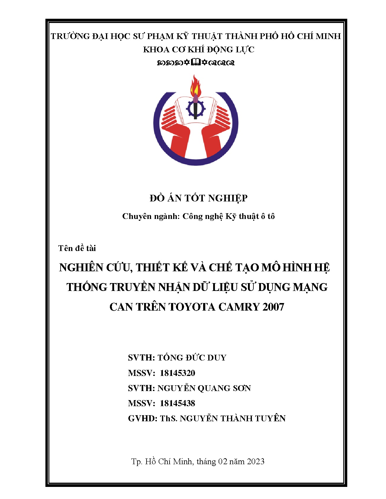Đồ án tốt nghiệp - Nghiên cứu, thiết kế và chế tạo mô hình hệ thống truyền nhận dữ liệu sử DMCTTC 2