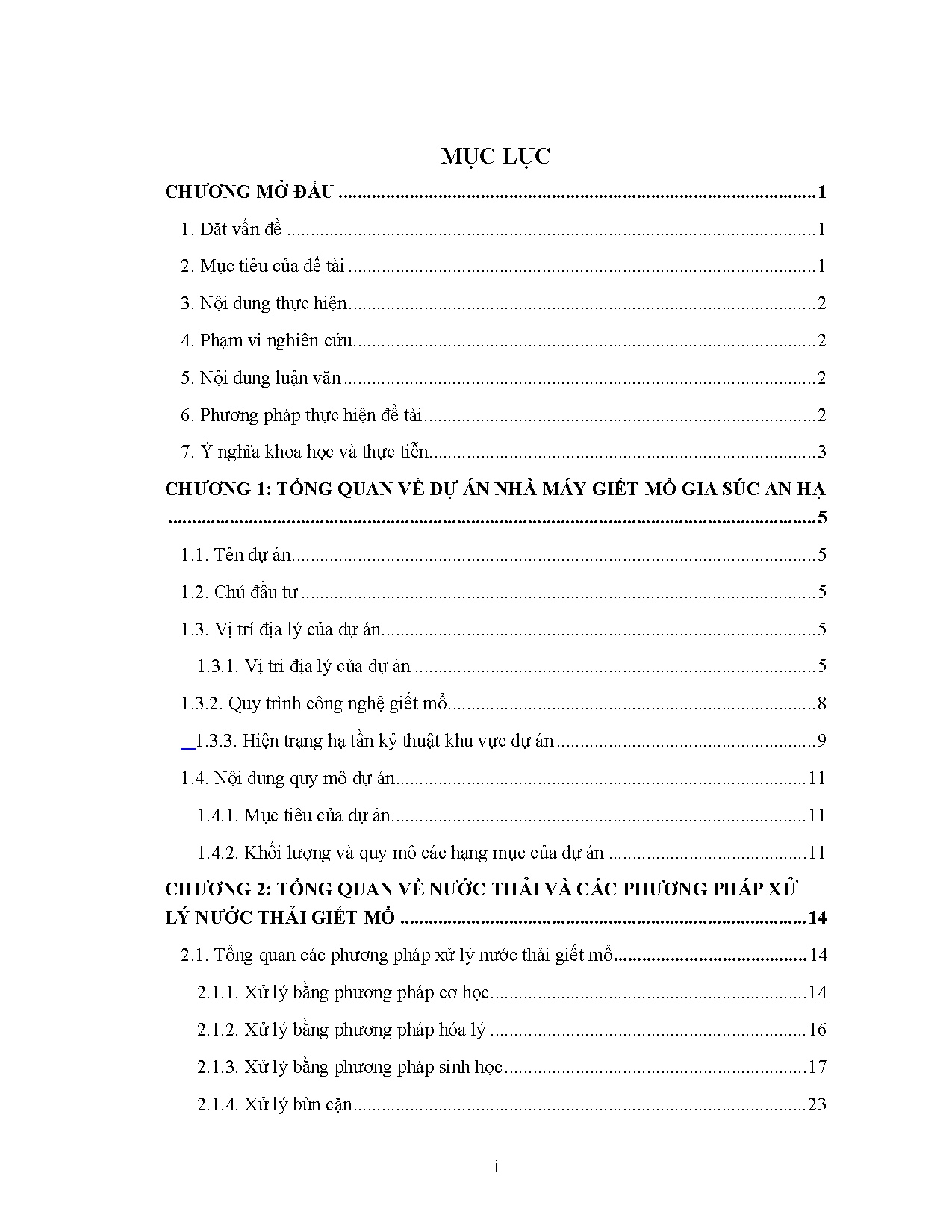 Đồ án tốt nghiệp - Thiết kế hệ thống xử lý nước thải cho nhà máy giết mổ gia súc An Hạ với CS 9 N