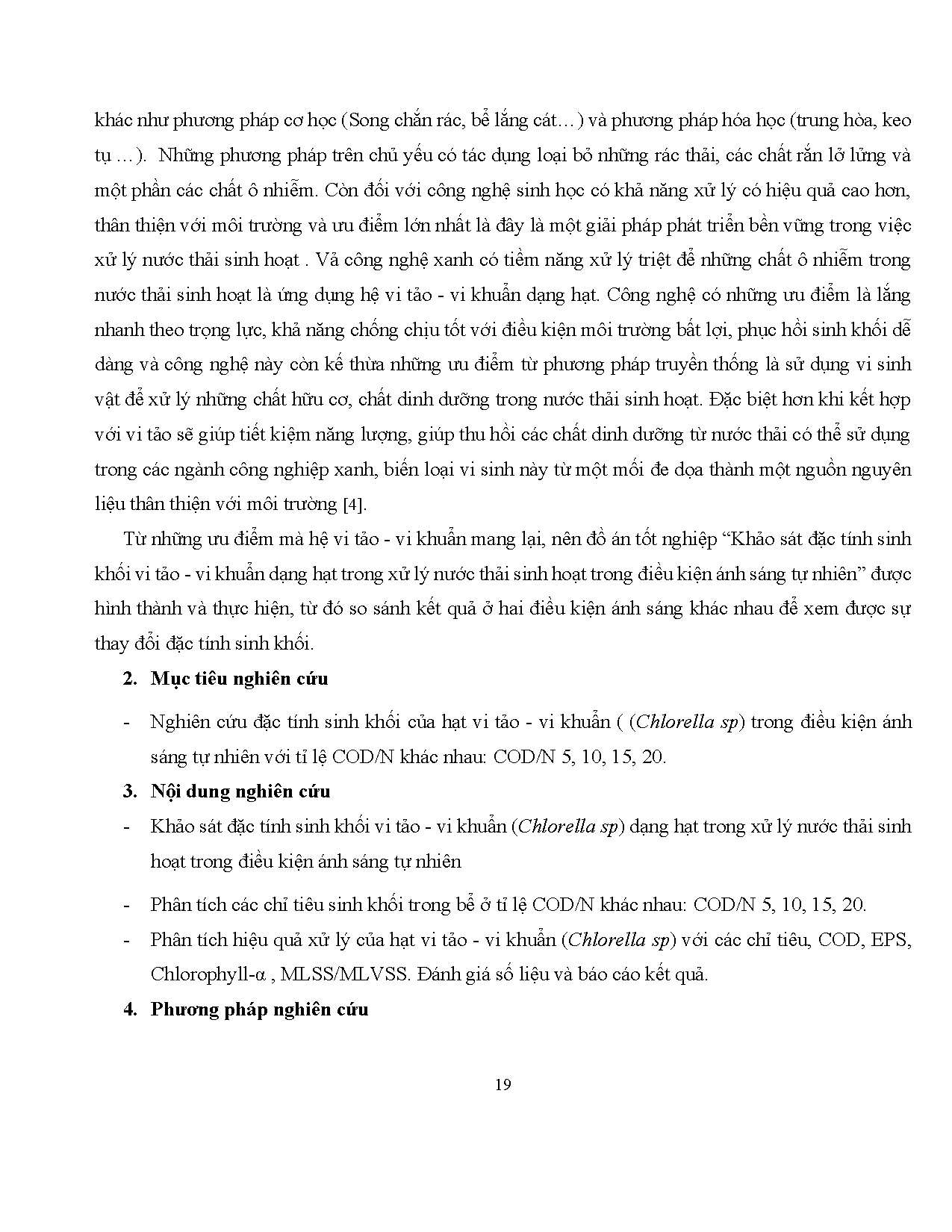 Đồ án tốt nghiệp - Khảo sát đặc tính sinh khối vi tảo - vi khuẩn dạng hạt trong xử lý NTSHTĐKÁSTN - Trang 19