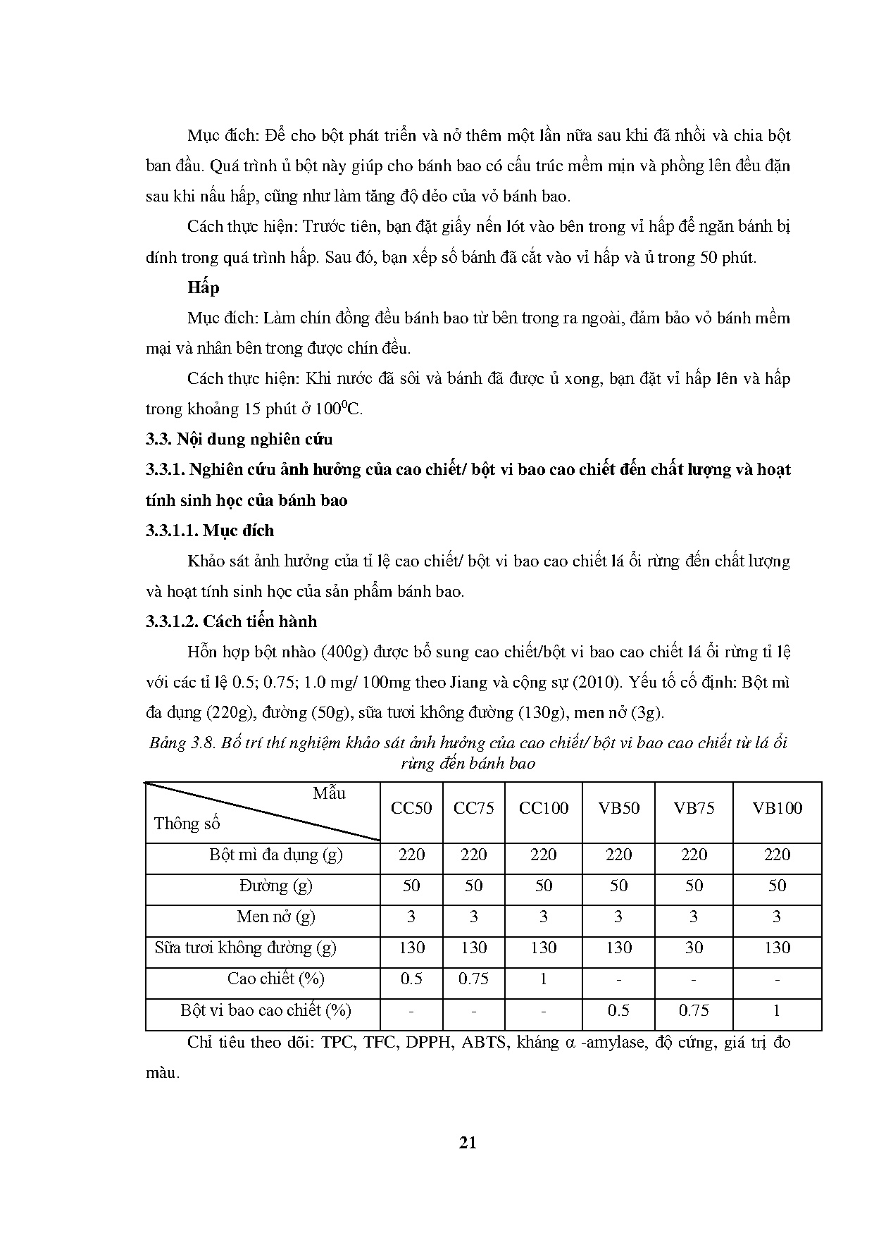 Đồ án tốt nghiệp - Nghiên cứu ảnh hưởng của cao chiết và vi bao cao chiết lá ổi rừng ĐCLVHTSHCSPBB - Trang 46