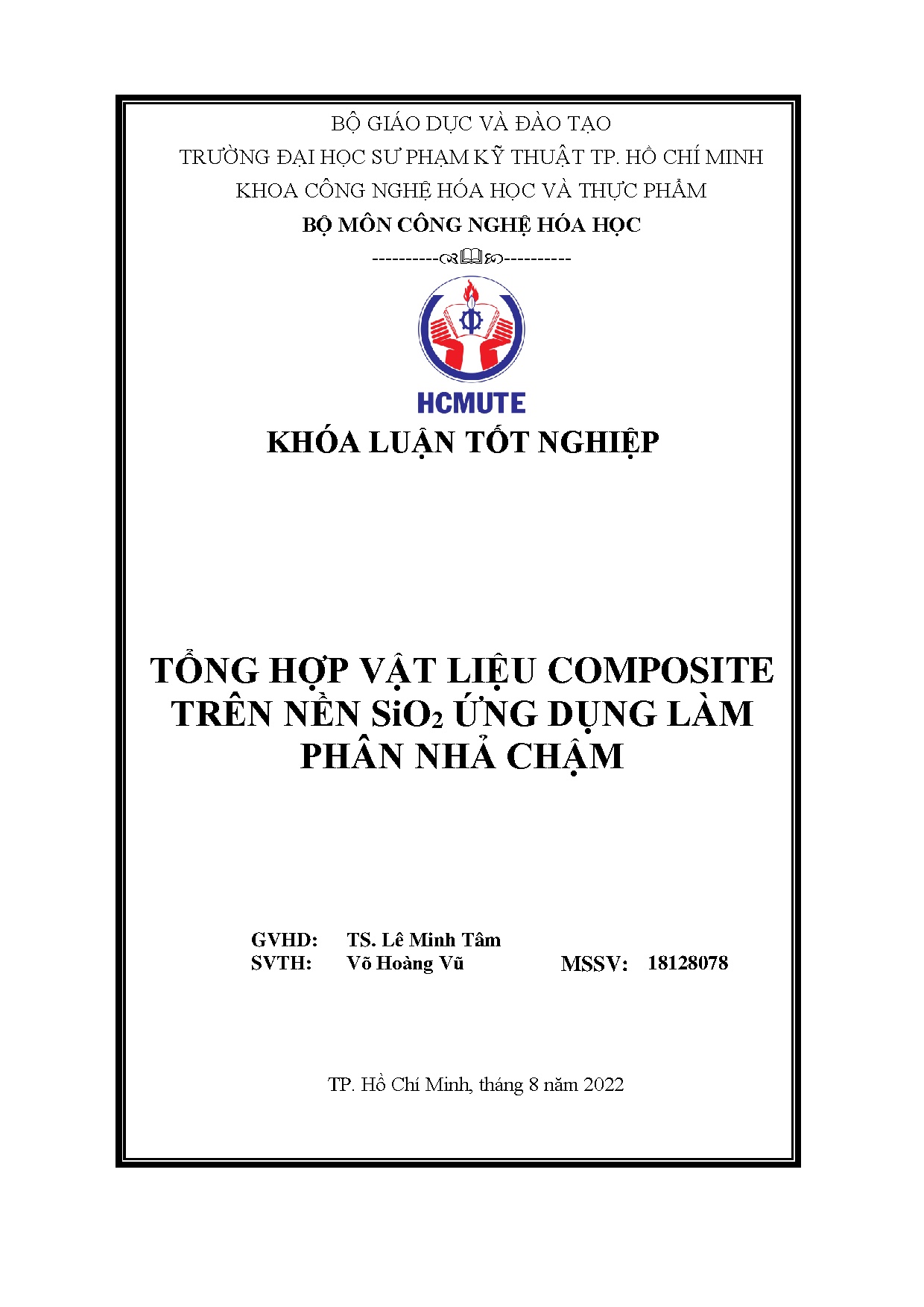 Đồ án tốt nghiệp - Tổng hợp vật liệu Composite trên nền SiO2 ứng dụng làm phân nhả chậm