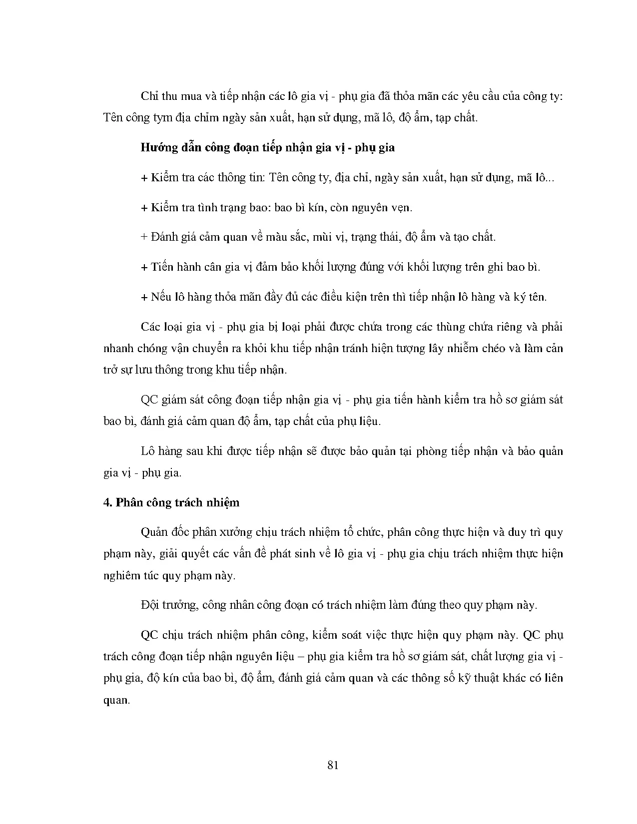 Đồ án tốt nghiệp - Xây dựng hệ thống tài liệu theo Tiêu chuẩn ISO 22000:2018 cho Nhà máy sản xuất GL - Trang 98