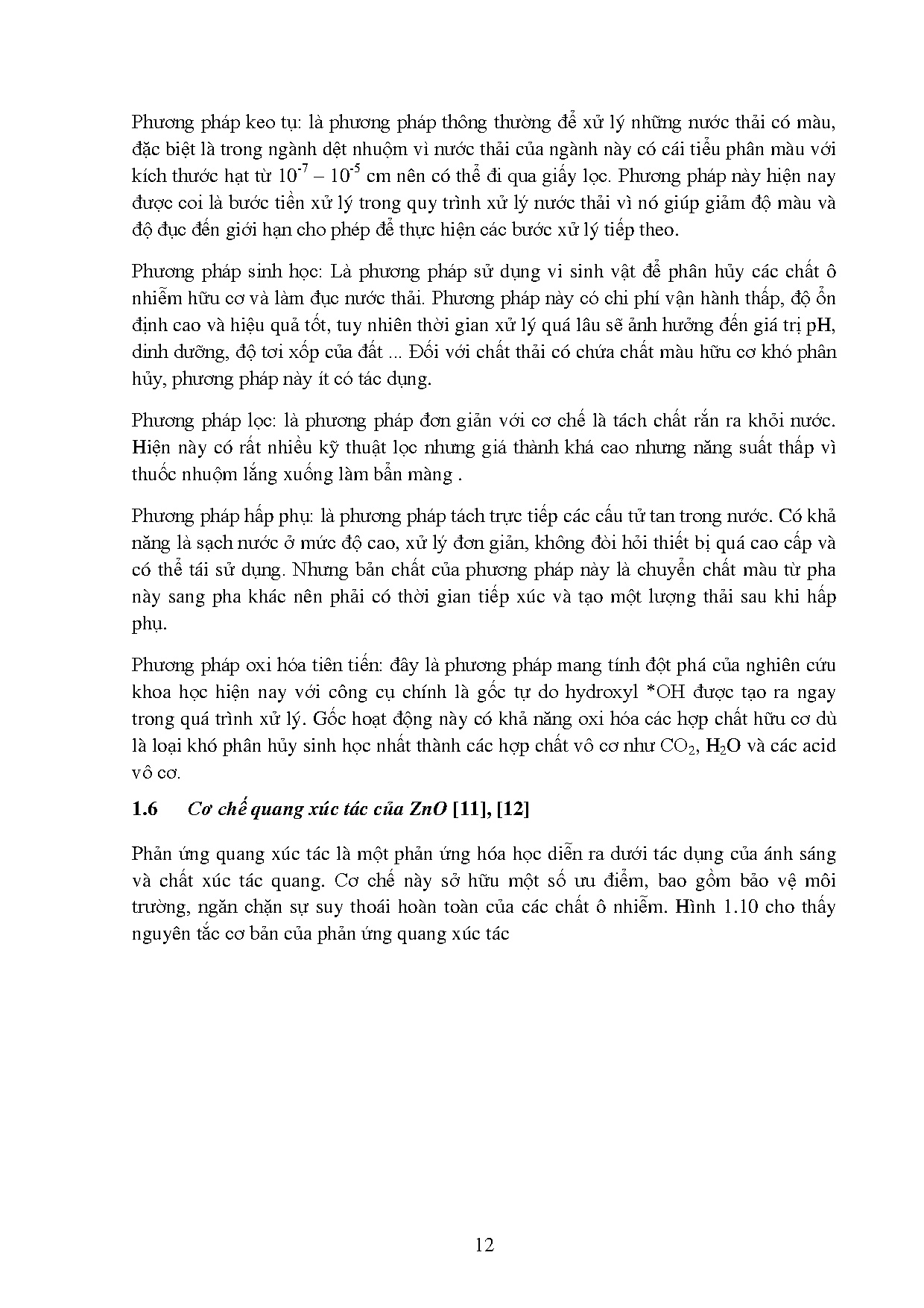 Đồ án tốt nghiệp - Tổng hợp vật liệu nano ZnO ứng dụng phân hủy chất methyl orange và indigo carmine - Trang 27