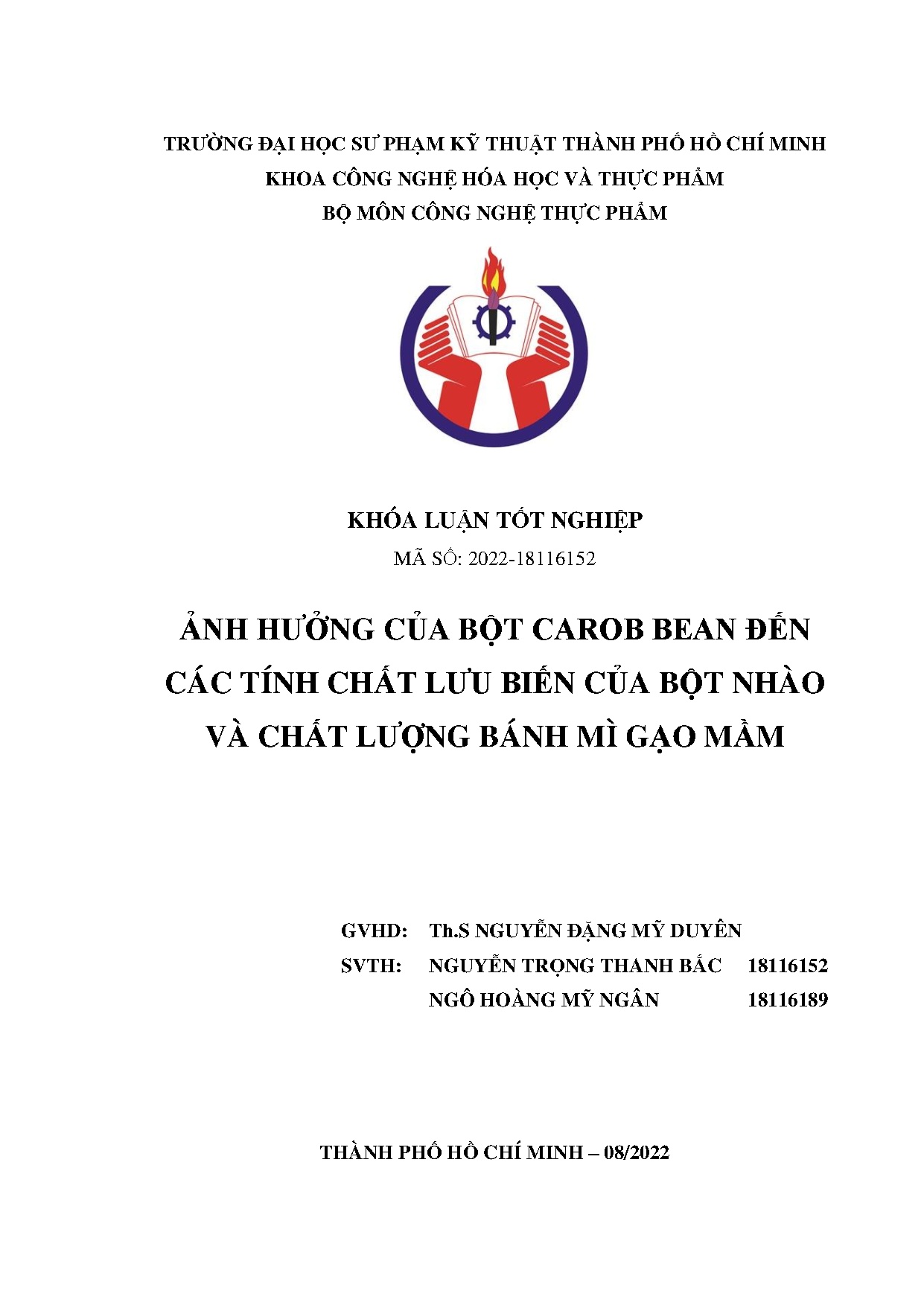 Đồ án tốt nghiệp - Ảnh hưởng của bột carob bean đến các tính chất lưu biến của bột nhào và CLBMGM