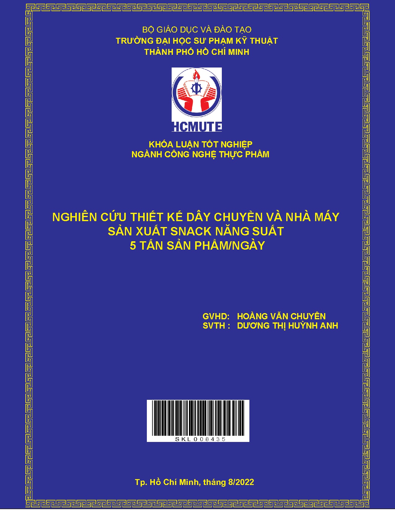 Đồ án tốt nghiệp - Nghiên cứu thiết kế dây chuyền và Nhà máy sản xuất Snack năng suất 5 tấn sản P