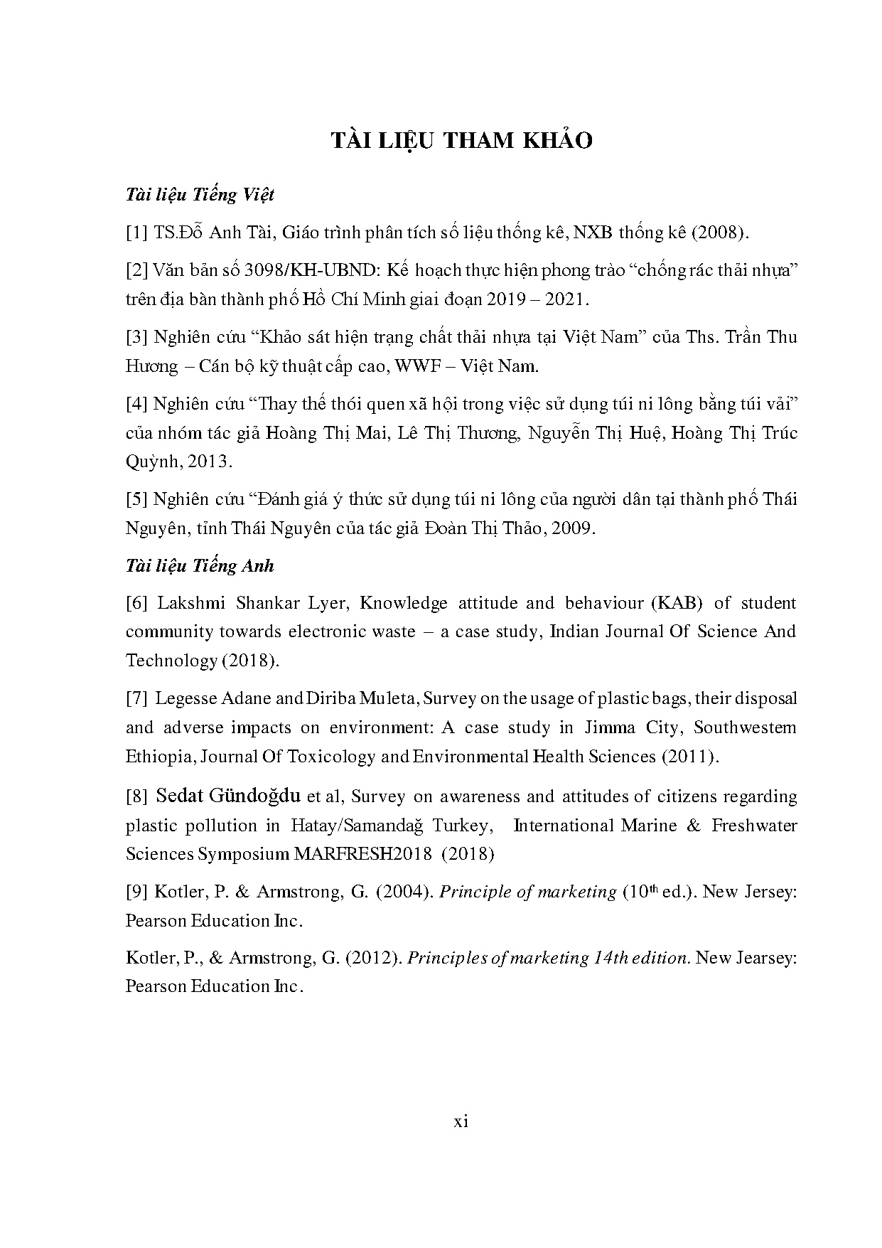 Ảnh một số trang tài liệu