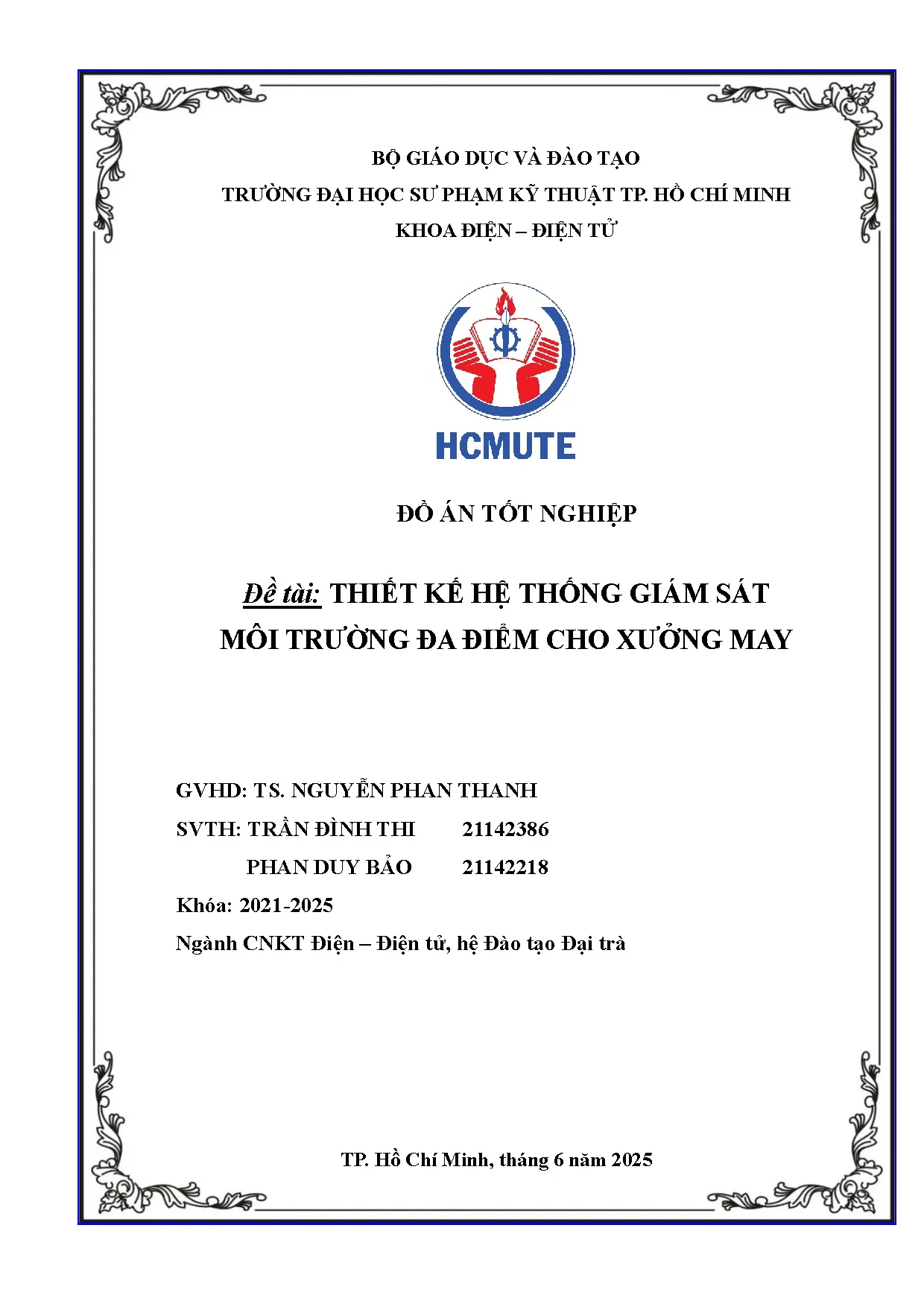 Đồ án tốt nghiệp - Thiết kế hệ thống giám sát môi trường đa điểm cho xưởng may. - Trang 2