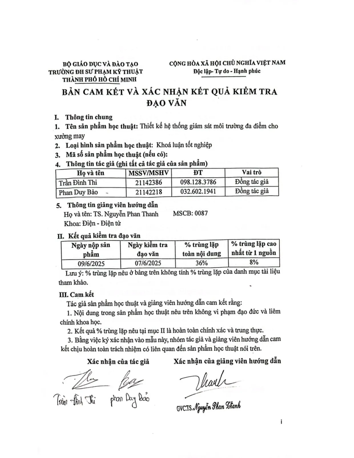 Đồ án tốt nghiệp - Thiết kế hệ thống giám sát môi trường đa điểm cho xưởng may. - Trang 3