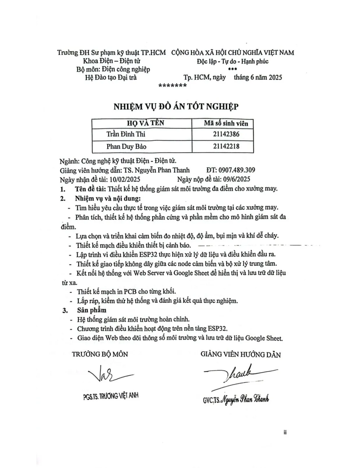 Đồ án tốt nghiệp - Thiết kế hệ thống giám sát môi trường đa điểm cho xưởng may. - Trang 4