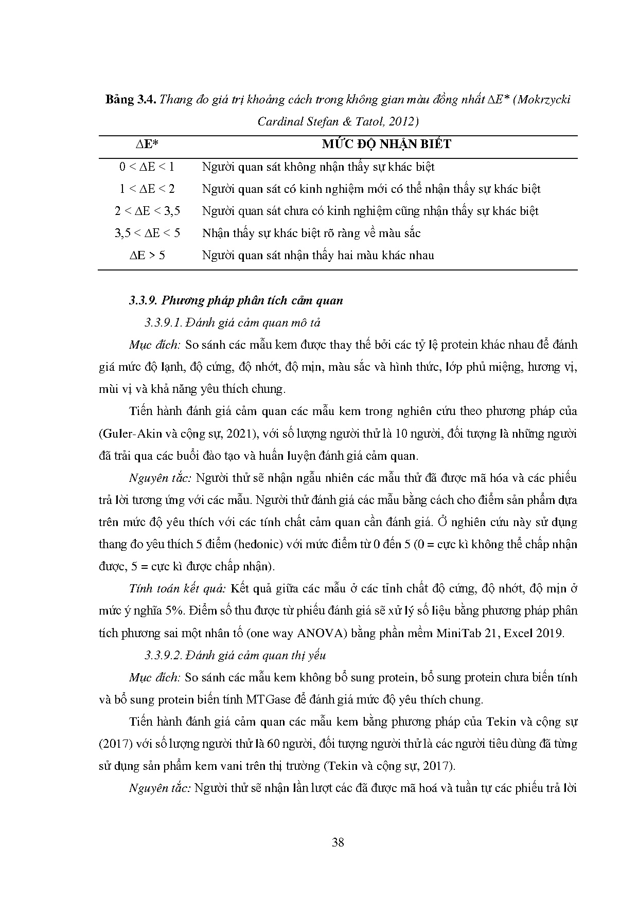 Đồ án tốt nghiệp - Ảnh hưởng của protein đậu ngự biến tính bằng Mtgase đến chất lượng sản phẩm kem V - Trang 62
