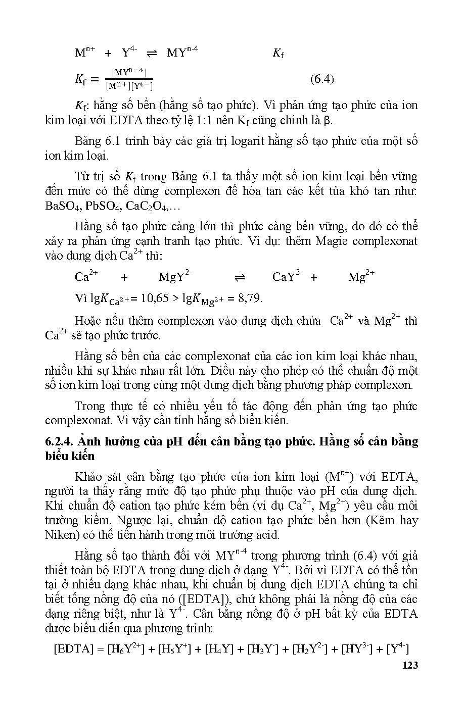 Giáo trình Hóa phân tích (HCMUTE) - Trang 123