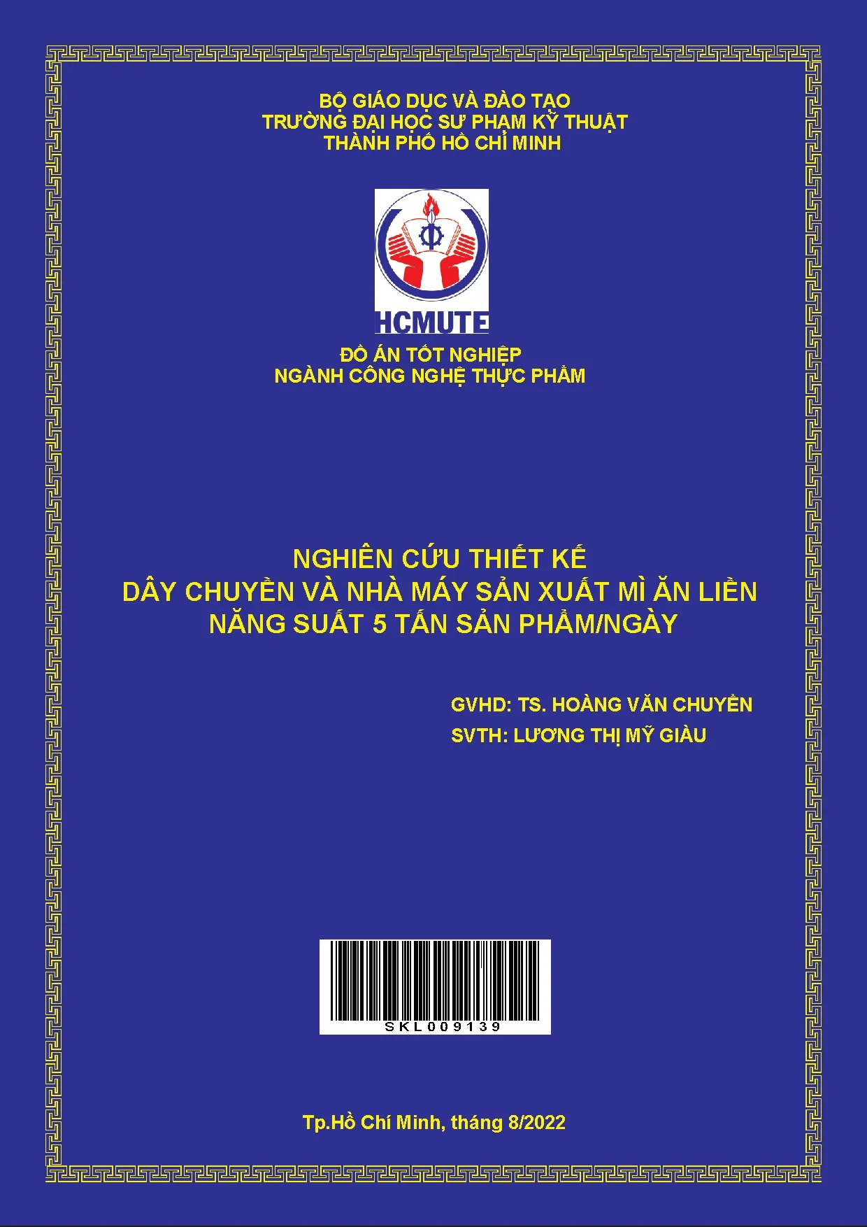 Đồ án tốt nghiệp - Nghiên cứu thiết kế dây chuyền và nhà máy sản xuất mì ăn liền năng suất 5 tấn SP