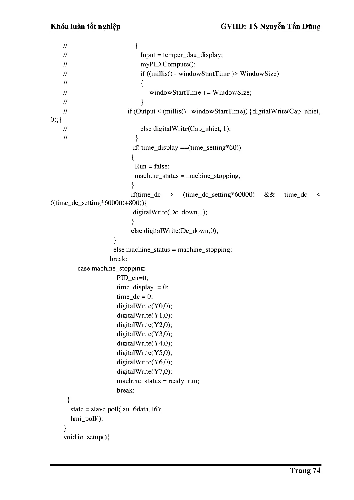 Đồ án tốt nghiệp - Nghiên cứu, tính toán, thiết kế và chế tạo hệ thống chiên chân không năng S 2 KL - Trang 100