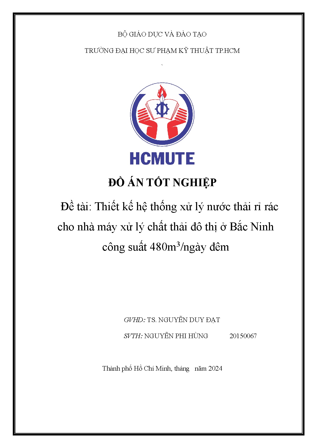 Đồ án tốt nghiệp - Thiết kế hệ thống xử lý nước thải rỉ rác cho nhà máy xử lý chất TĐT ở BNCS 4 Đ