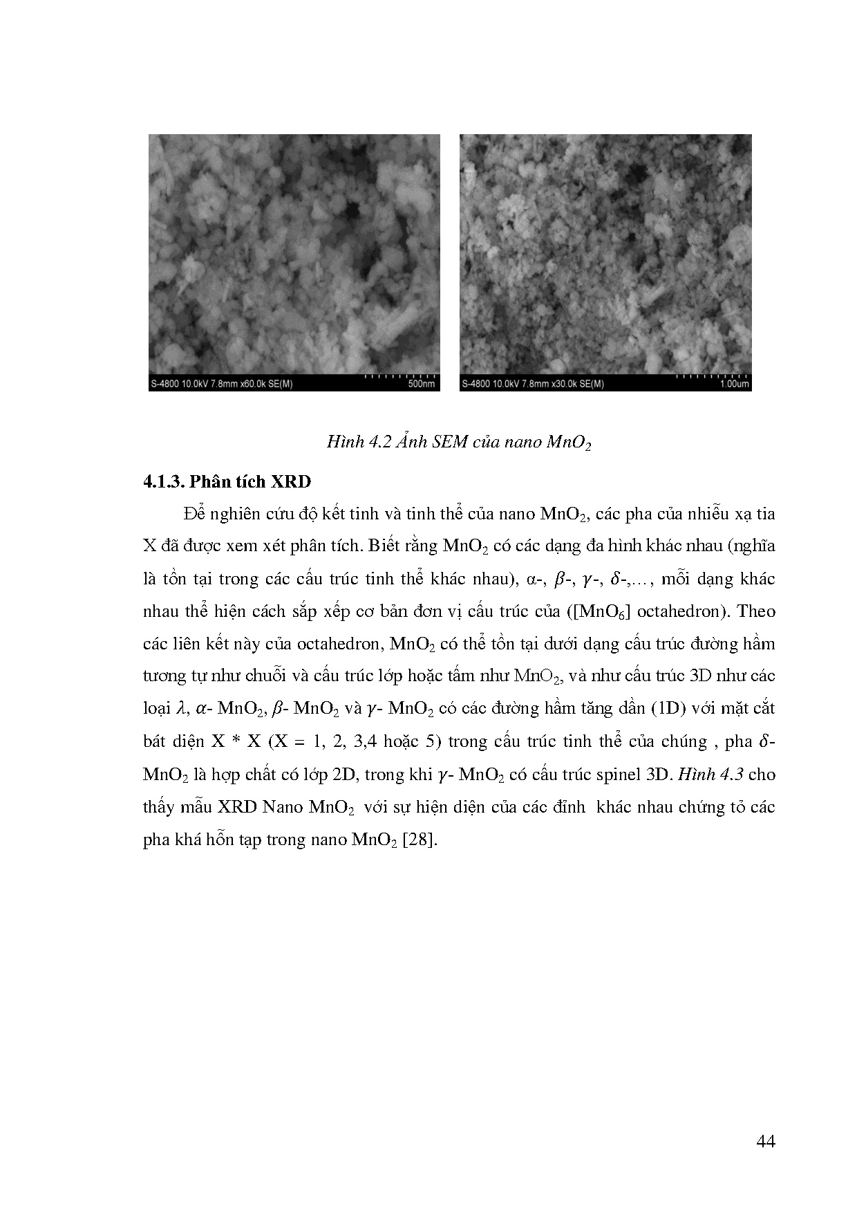 Đồ án tốt nghiệp - Nghiên cứu hấp phụ Rhodamine B từ dung dịch nước bằng nano MnO2 - Trang 53