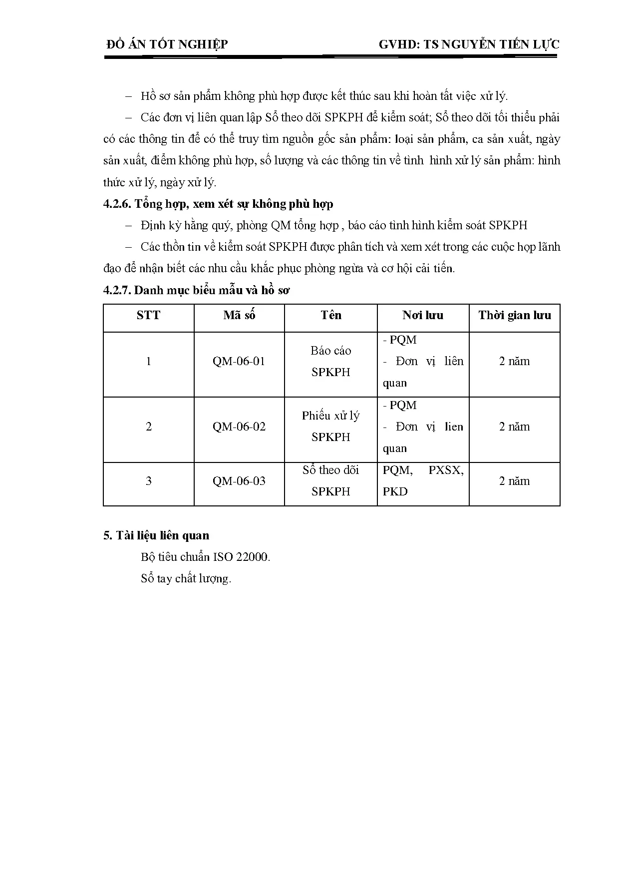 Đồ án tốt nghiệp - Xây dựng hệ thống quản lý chất lượng ISO 22000 cho sản phẩm bia lon tại bia BĐ - Trang 189