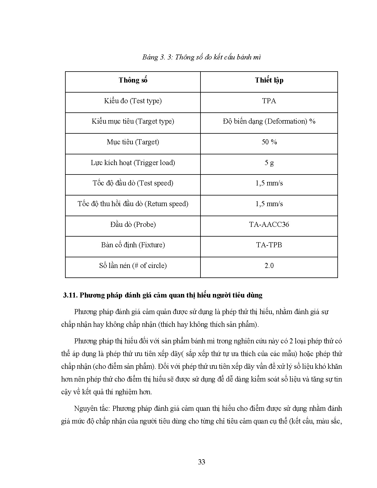 Đồ án tốt nghiệp - Khảo sát các tính chất hóa lý của bã khoai mỡ và ứng dụng trong sản xuất bánh MGT - Trang 53