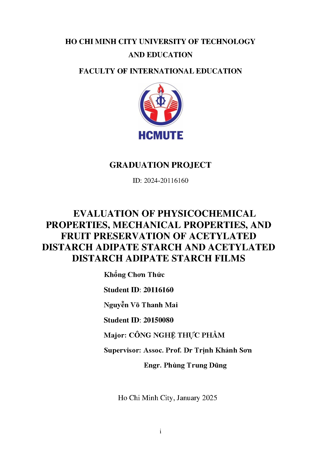 Đồ án tốt nghiệp - Evaluation of physicochemical, mechanical properties, and fruit POADASAADASF