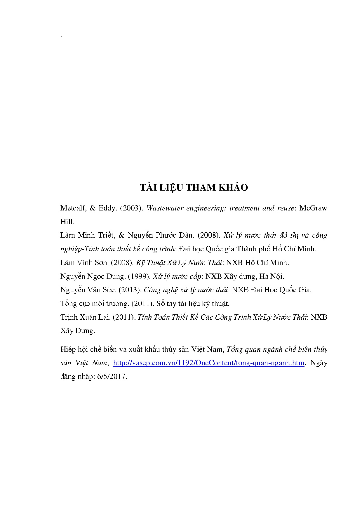 Đồ án tốt nghiệp - Công nghệ xử lý nước thải thủy sản công suất 150m3/ ngày đêm - Trang 113