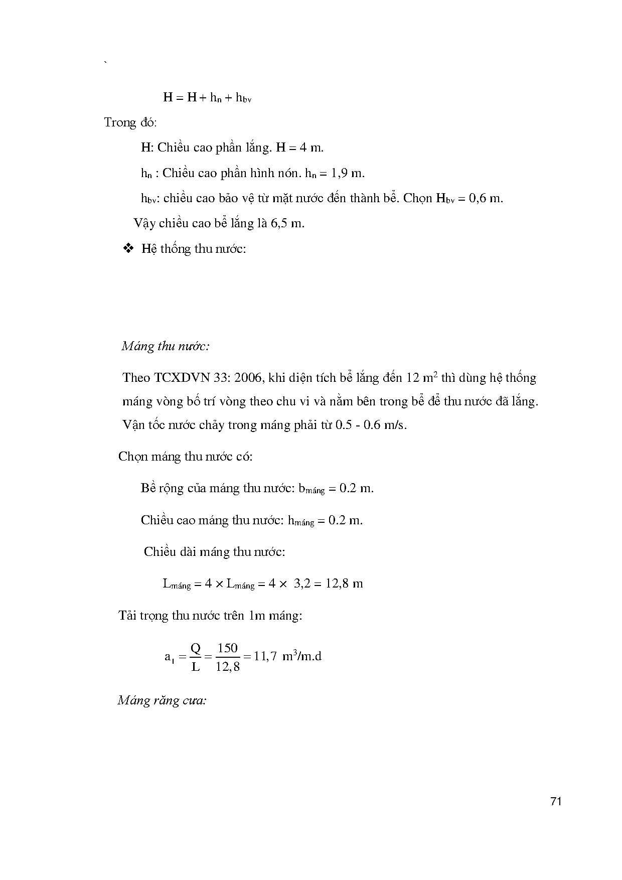 Đồ án tốt nghiệp - Công nghệ xử lý nước thải thủy sản công suất 150m3/ ngày đêm - Trang 84