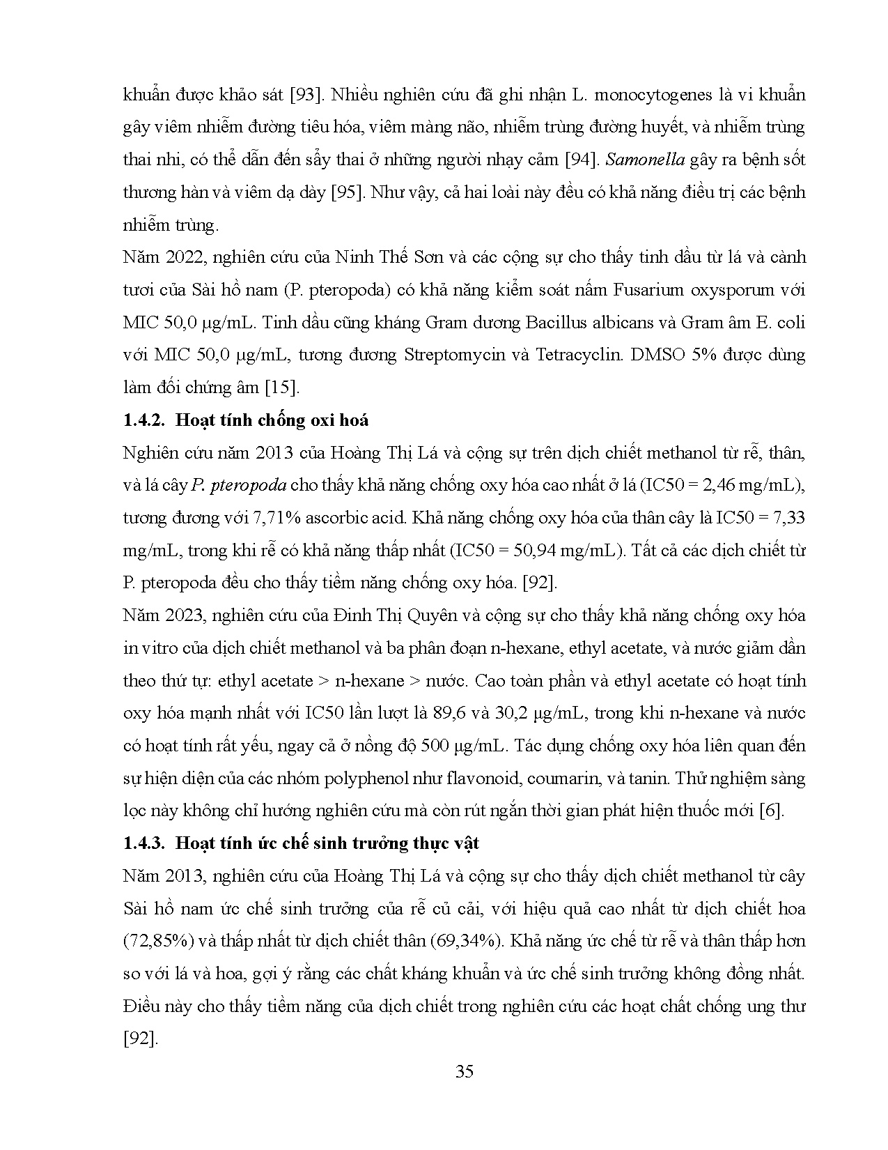 Đồ án tốt nghiệp - Phân lập các chất từ phân đoạn Butanol của thân cây Sài Hồ Nam (Pluchea PHA - Trang 48