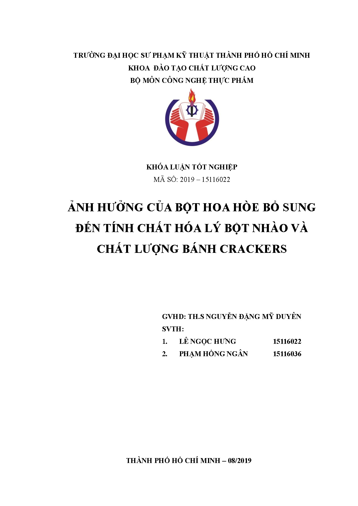 Đồ án tốt nghiệp - Ảnh hưởng của bột hoa hòe bổ sung đến tính chất hóa lý bột nhào và chất lượng BC