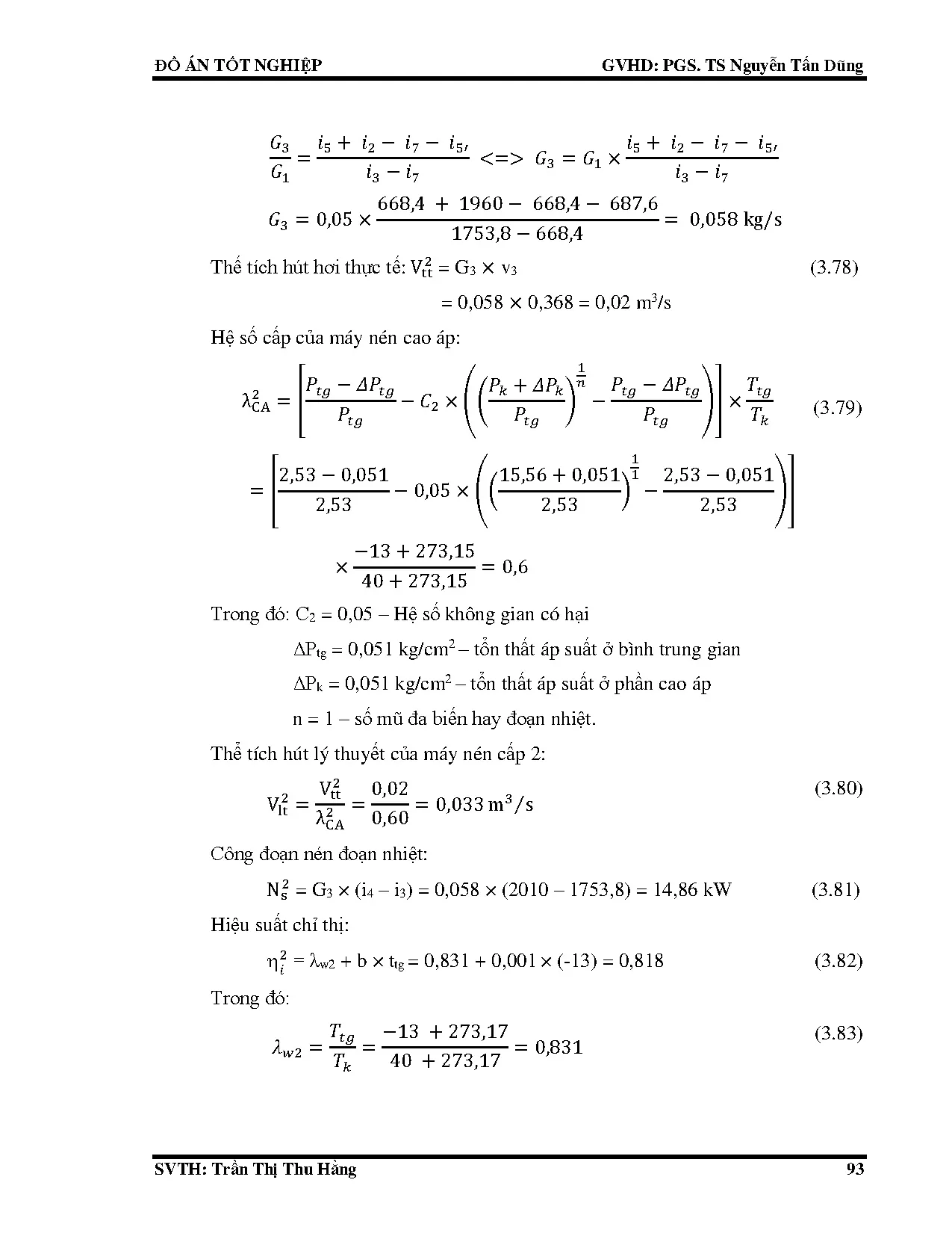 Đồ án tốt nghiệp - Nghiên cứu tính toán thiết kế hệ thống lạnh cấp đông tôm sú IQF, với năng suất 1 - Trang 117
