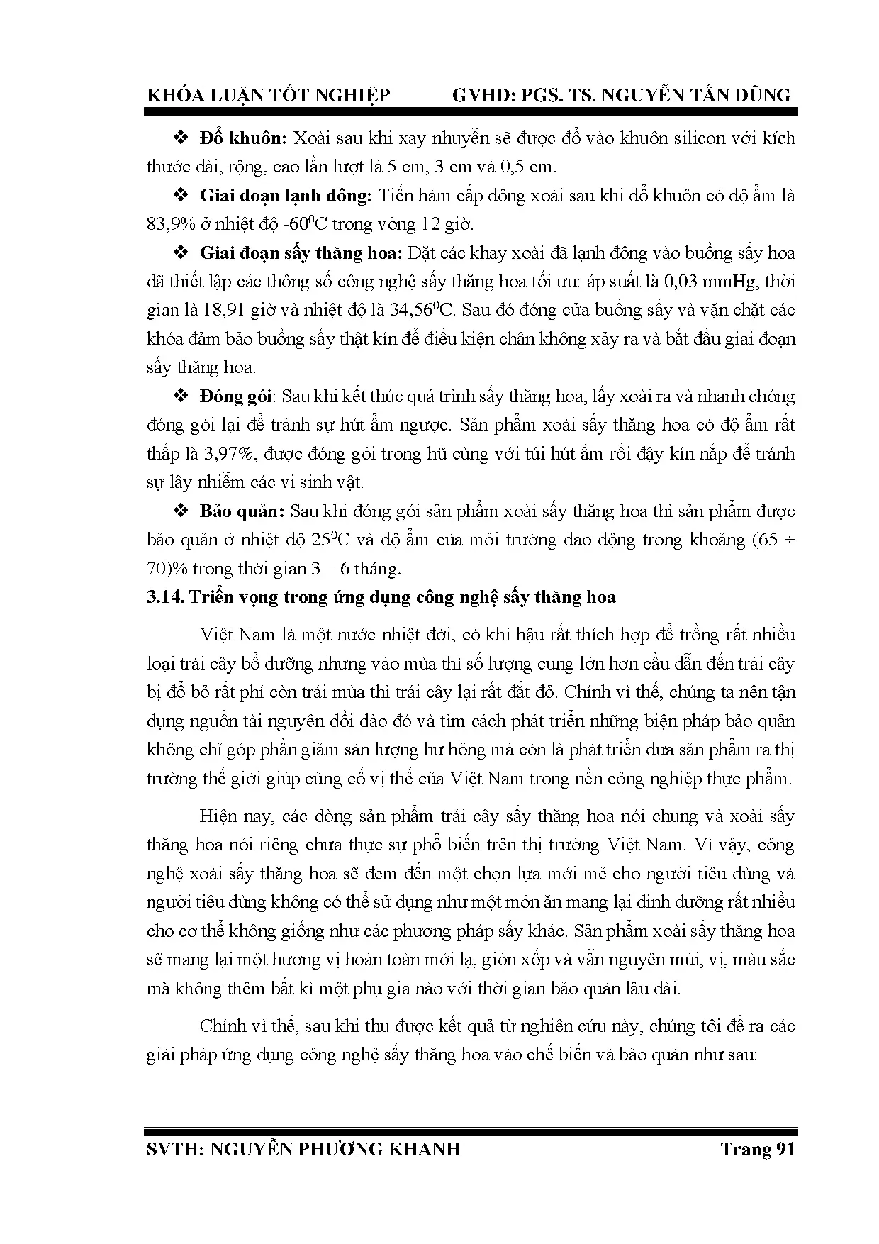 Đồ án tốt nghiệp - Nghiên cứu quy trình công nghệ sản xuất sản phẩm xoài bằng phương pháp sấy TH - Trang 117