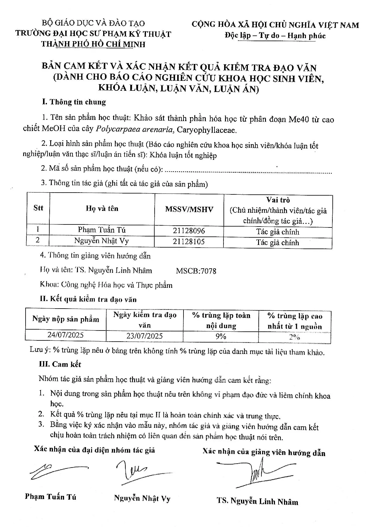 Đồ án tốt nghiệp - Khảo sát thành phần hóa học từ phân đoạn Me40 từ cao chiết MeOH của cây PAC - Trang 3