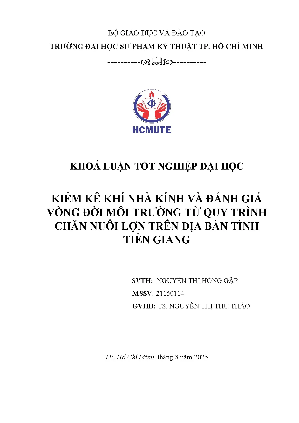 Đồ án tốt nghiệp - Kiểm kê khí nhà kính và đánh giá vòng đời môi trường từ quy trình chăn NLTĐBTTG - Trang 2