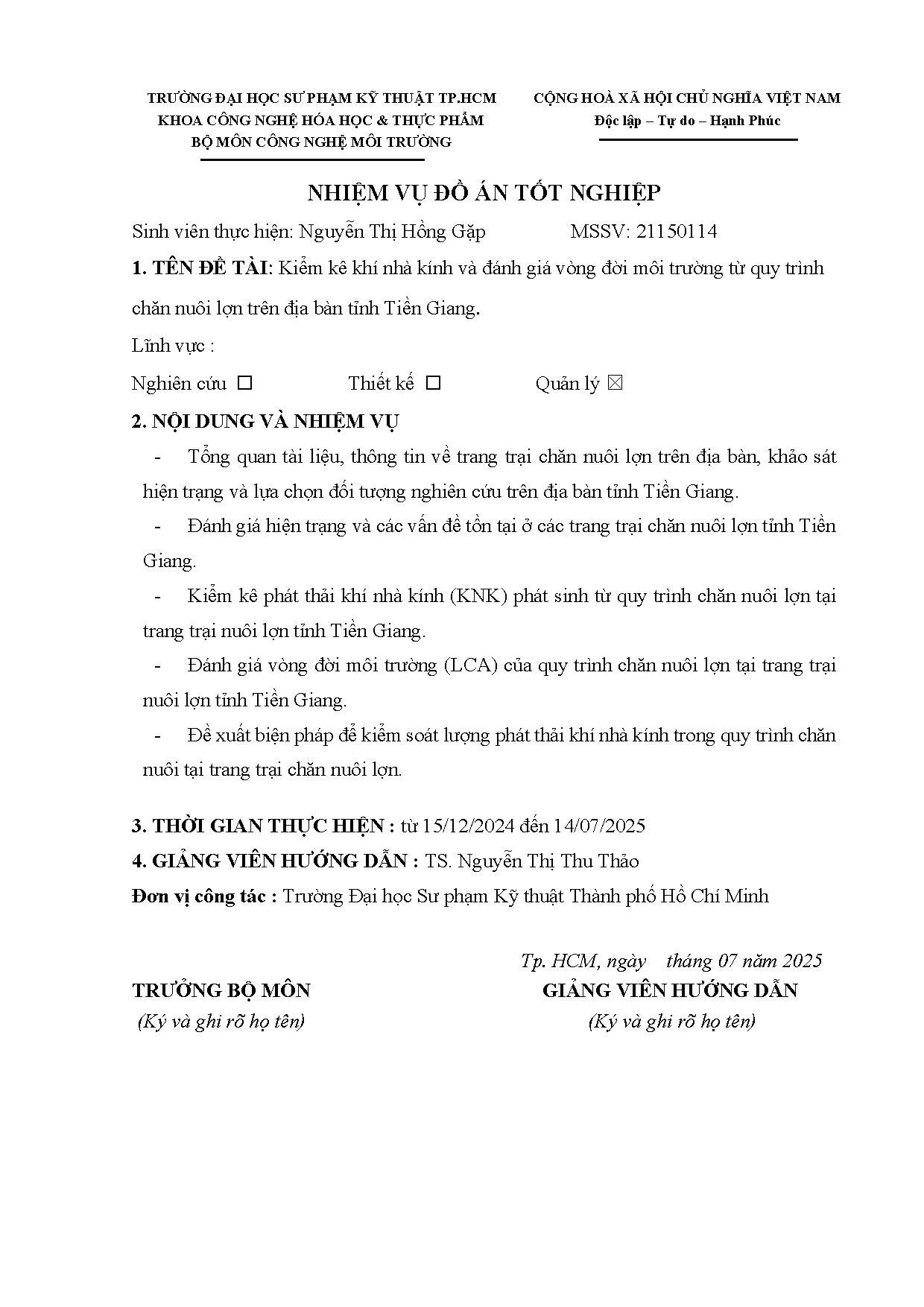 Đồ án tốt nghiệp - Kiểm kê khí nhà kính và đánh giá vòng đời môi trường từ quy trình chăn NLTĐBTTG - Trang 3