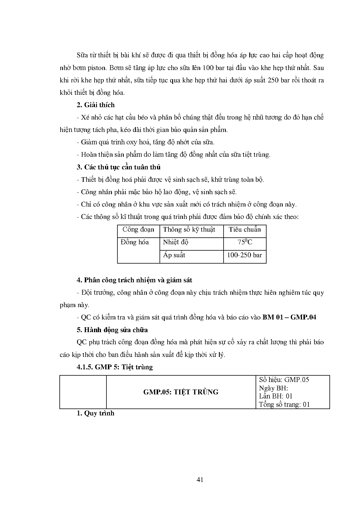 Đồ án tốt nghiệp - Xây dựng hệ thống tài liệu theo tiêu chuẩn BRC cho nhà máy sản xuất sữa tươi TT - Trang 62