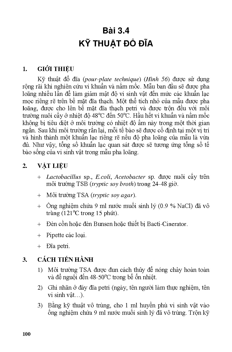 Các kỹ thuật cơ bản trong thực nghiệm vi sinh vật học (HCMUTE) - Trang 100