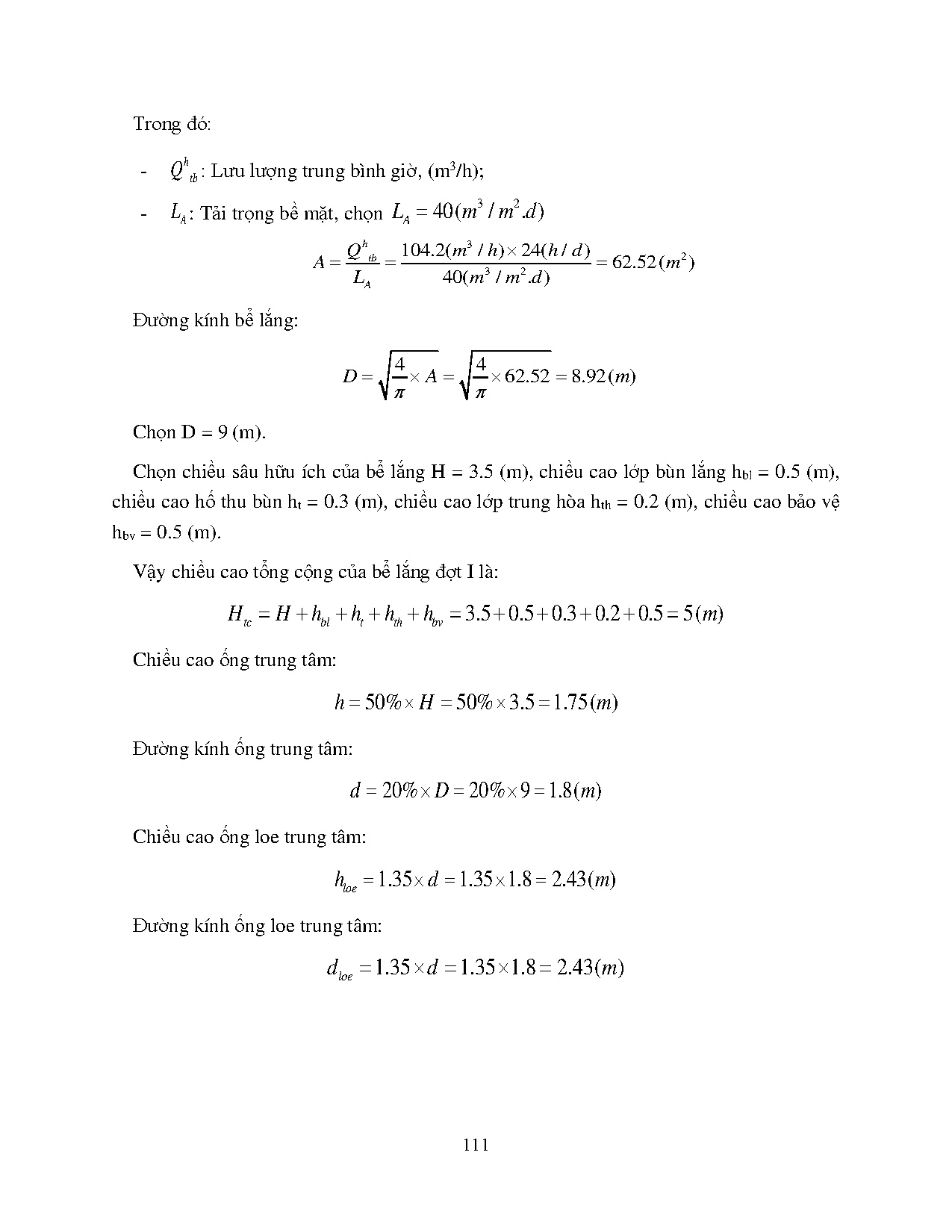 Đồ án tốt nghiệp - Thiết kế hệ thống xử lý nước thải dệt nhuộm cho Công ty Cổ phần Sài Gòn 3 JCS 2 M - Trang 114