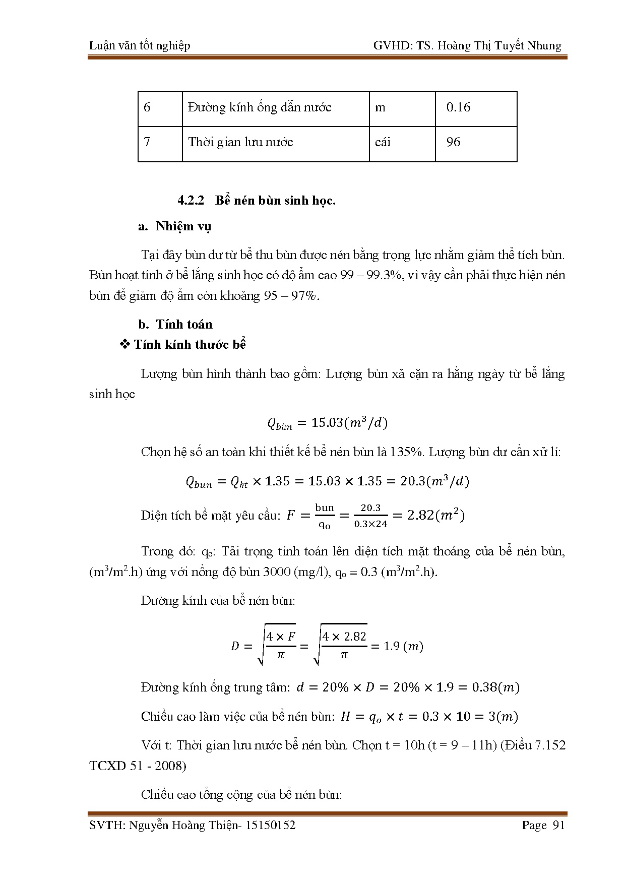 Đồ án tốt nghiệp - Thiết kế công trình xử lý nước thải dệt nhuộm công ty Thuận Phương Long ACS 1 MĐ - Trang 96
