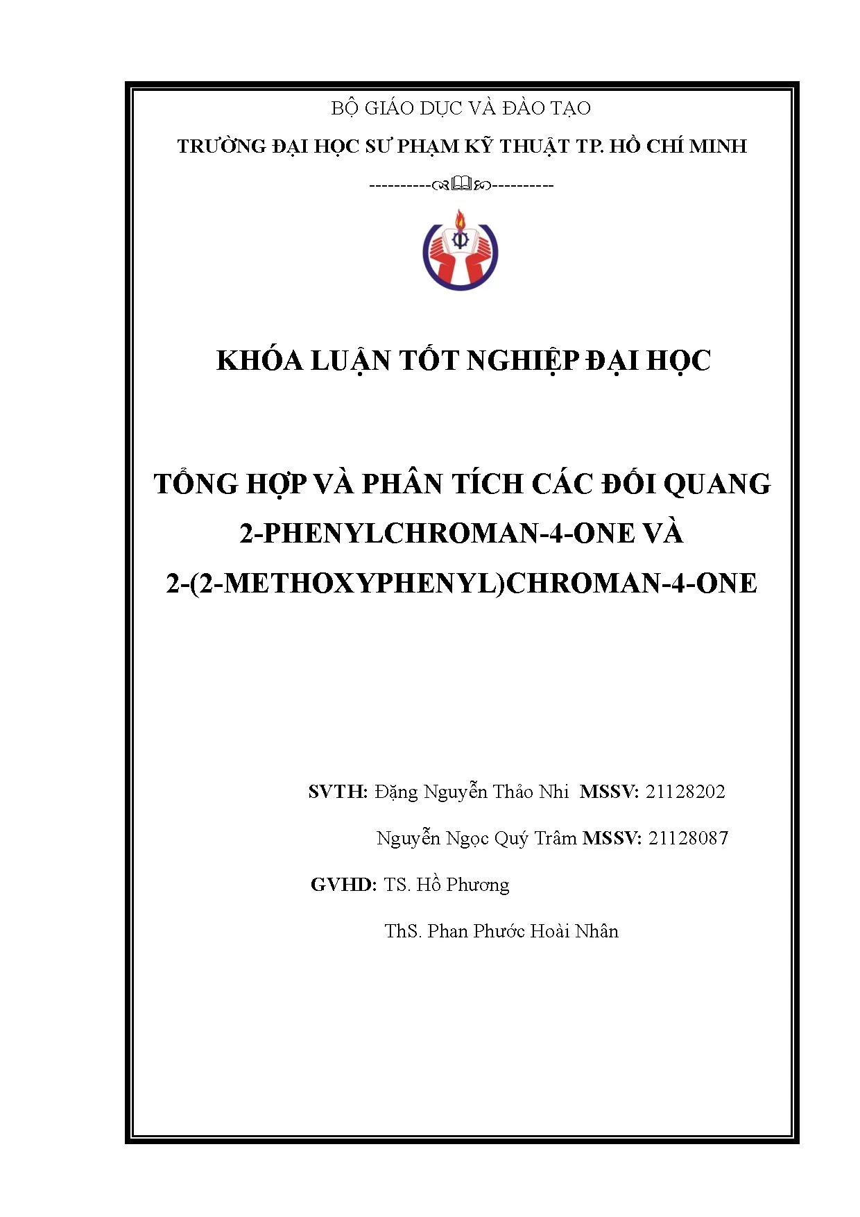 Đồ án tốt nghiệp - Tổng hợp và phân tích các đối quang 2-Phenylchroman-4-one và 2 - Trang 2