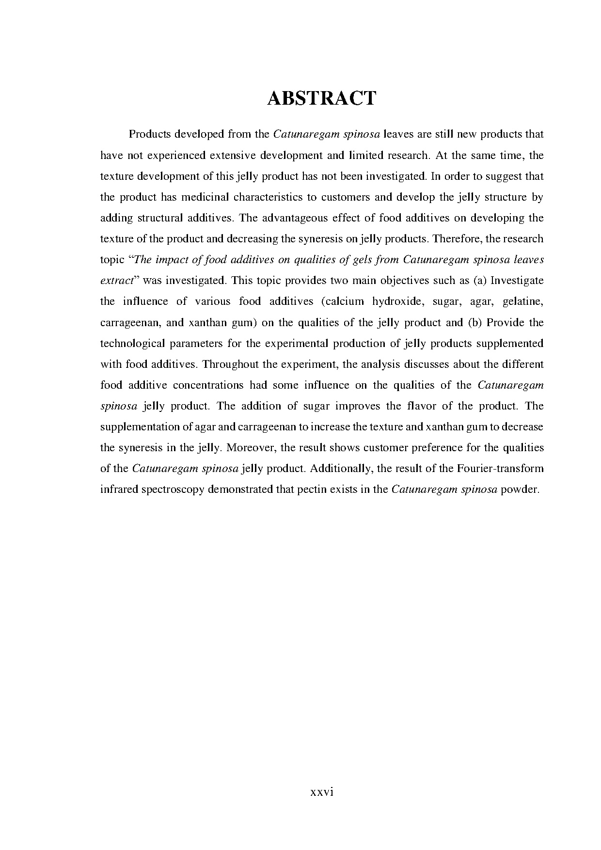 Đồ án tốt nghiệp - The impact of food additives on qualities of gels from catunaregam spinosa LE - Trang 26