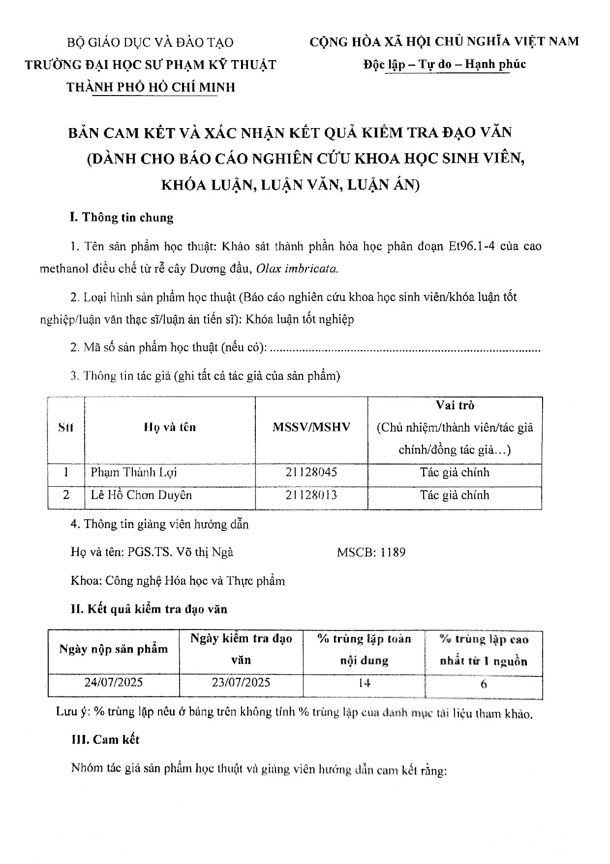 Đồ án tốt nghiệp - Khảo sát thành phần hóa học phân đoạn ET96.1 - 4 của cao Methanol điều chế TRCDĐO - Trang 3