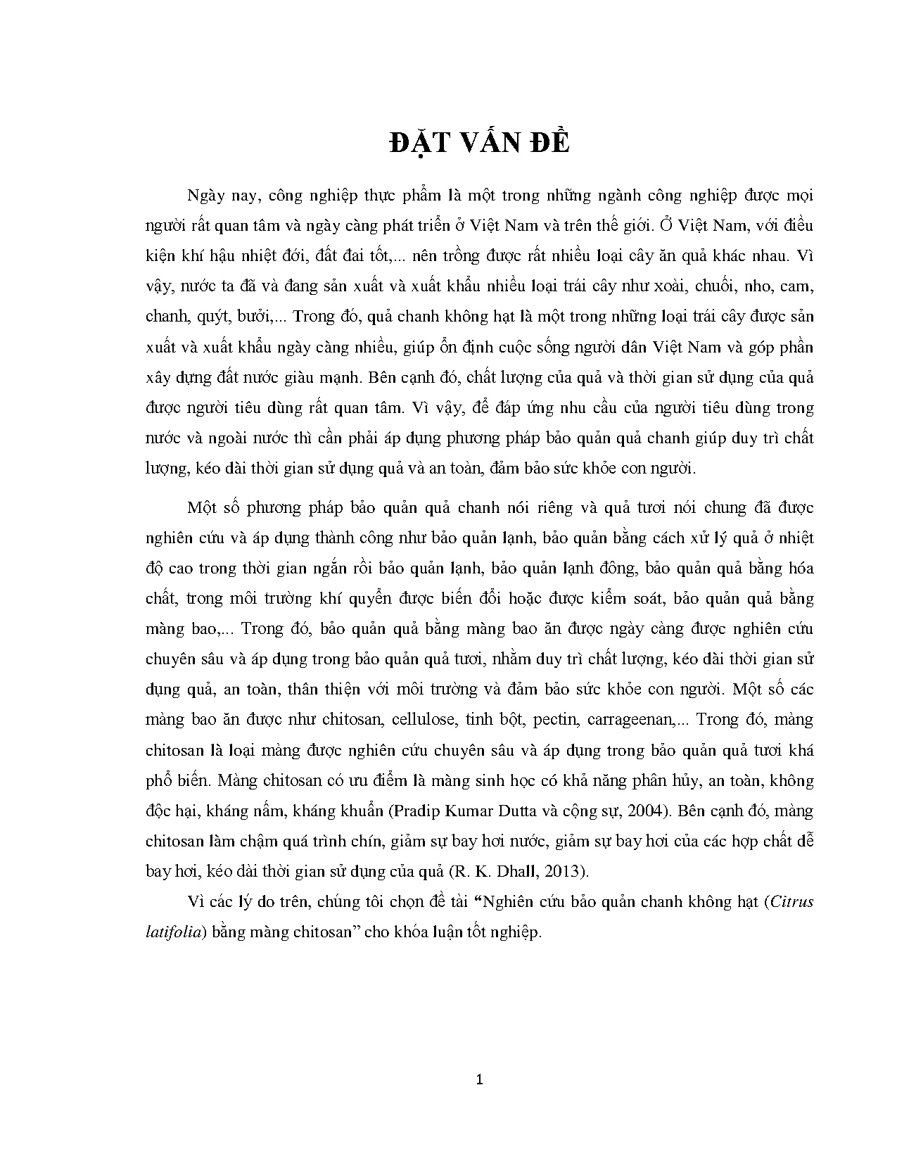 Đồ án tốt nghiệp - Nghiên cứu bảo quản chanh không hạt bằng màng chitonsan - Trang 23
