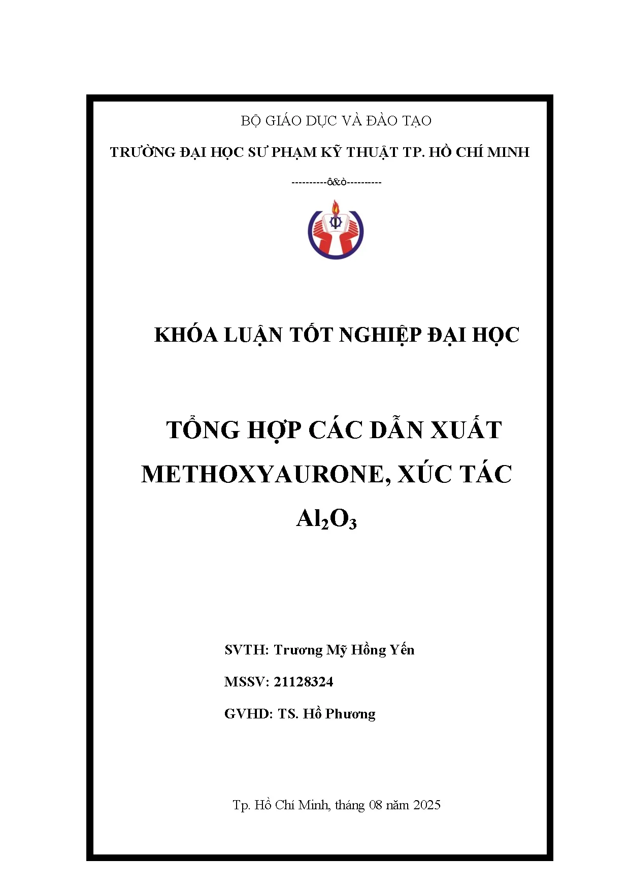 Đồ án tốt nghiệp - Tổng hợp các dẫn xuất Methoxyaurone, xúc tác Al2O3