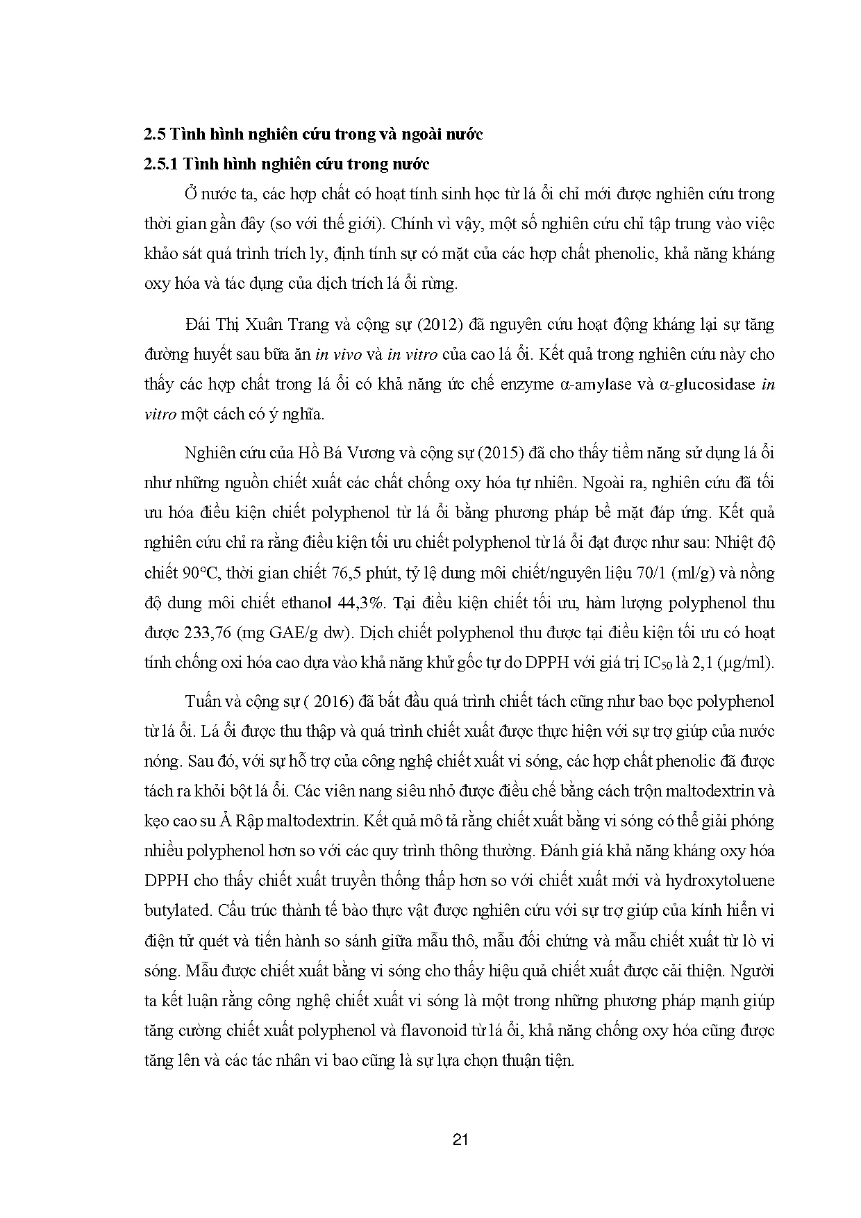 Đồ án tốt nghiệp - Tối ưu hóa điều kiện sấy phun cao chiết lá ổi rừng bằng phương pháp bề mặt đáp Ứ - Trang 44