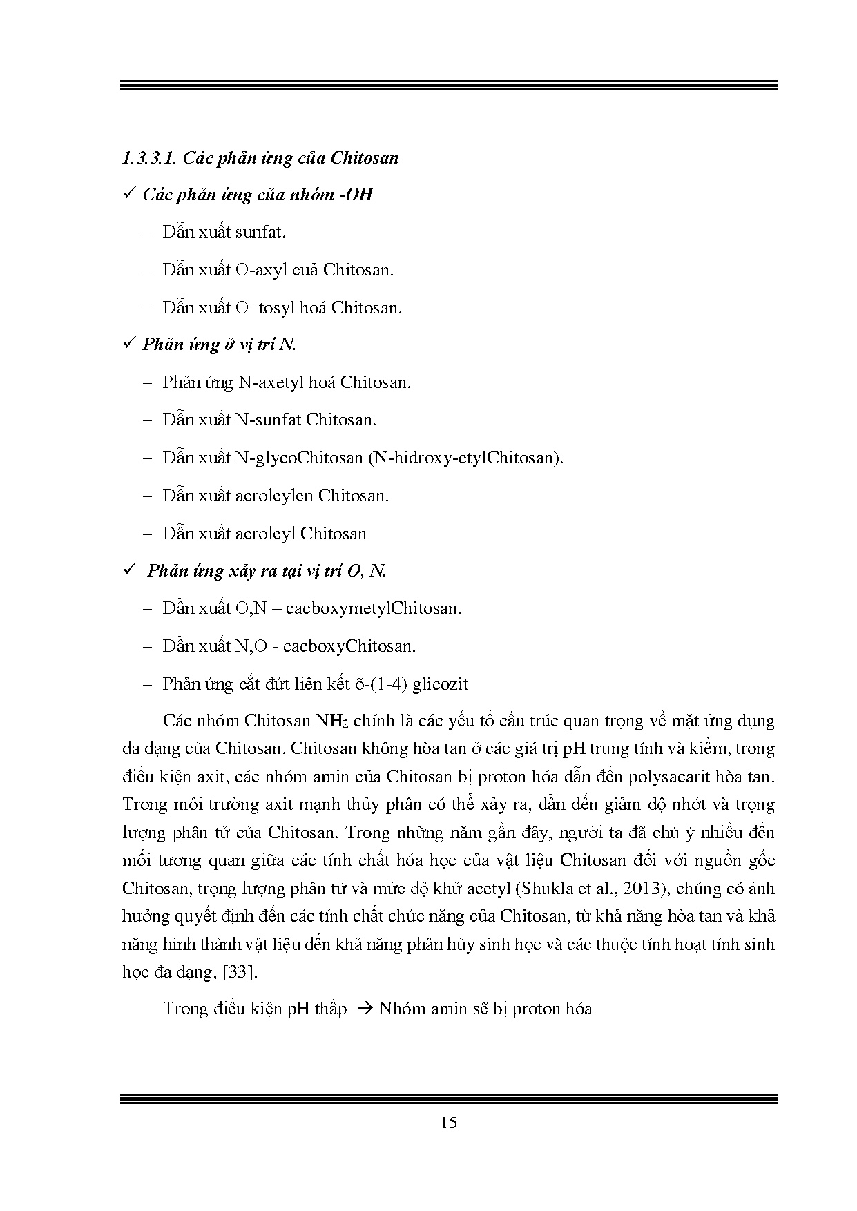Đồ án tốt nghiệp - Nghiên cứu chế tạo biến tính cấu trúc Chitosan với liên kết TTVTSDHTP . - Trang 36