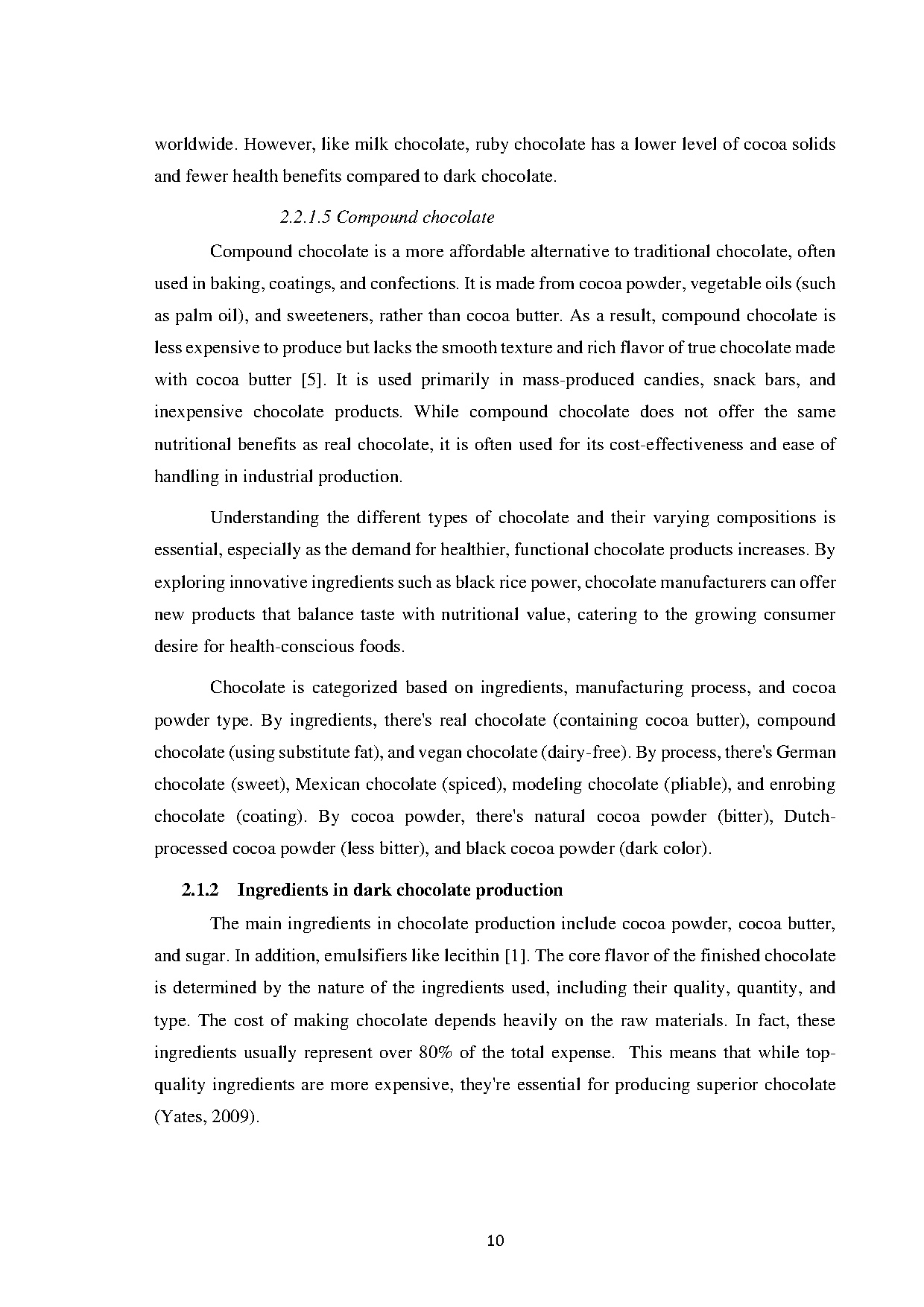 Đồ án tốt nghiệp - The Influence of Roasted Black Rice Powder on the Quality of Dark Chocolate - Trang 31