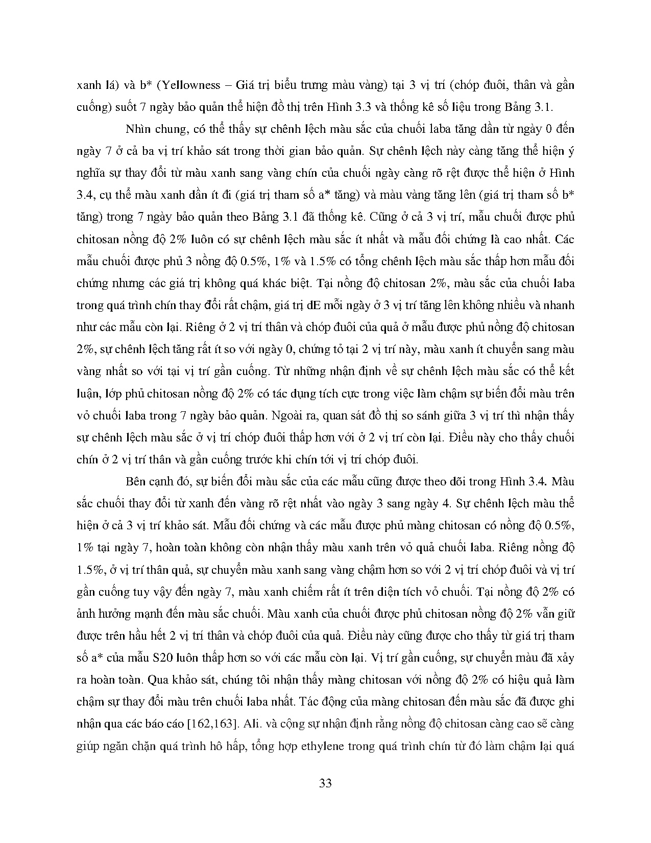 Đồ án tốt nghiệp - Ảnh hưởng việc phủ màng Chitosan đến chất lượng của chuối Laba (Musa CSTH - Trang 51