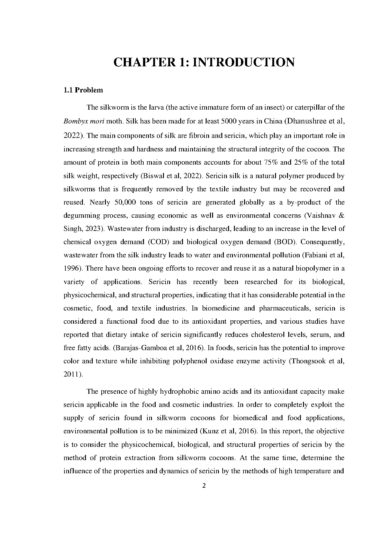 Đồ án tốt nghiệp - Effect of high pressure and high temperature on sericin protein properties from S - Trang 23